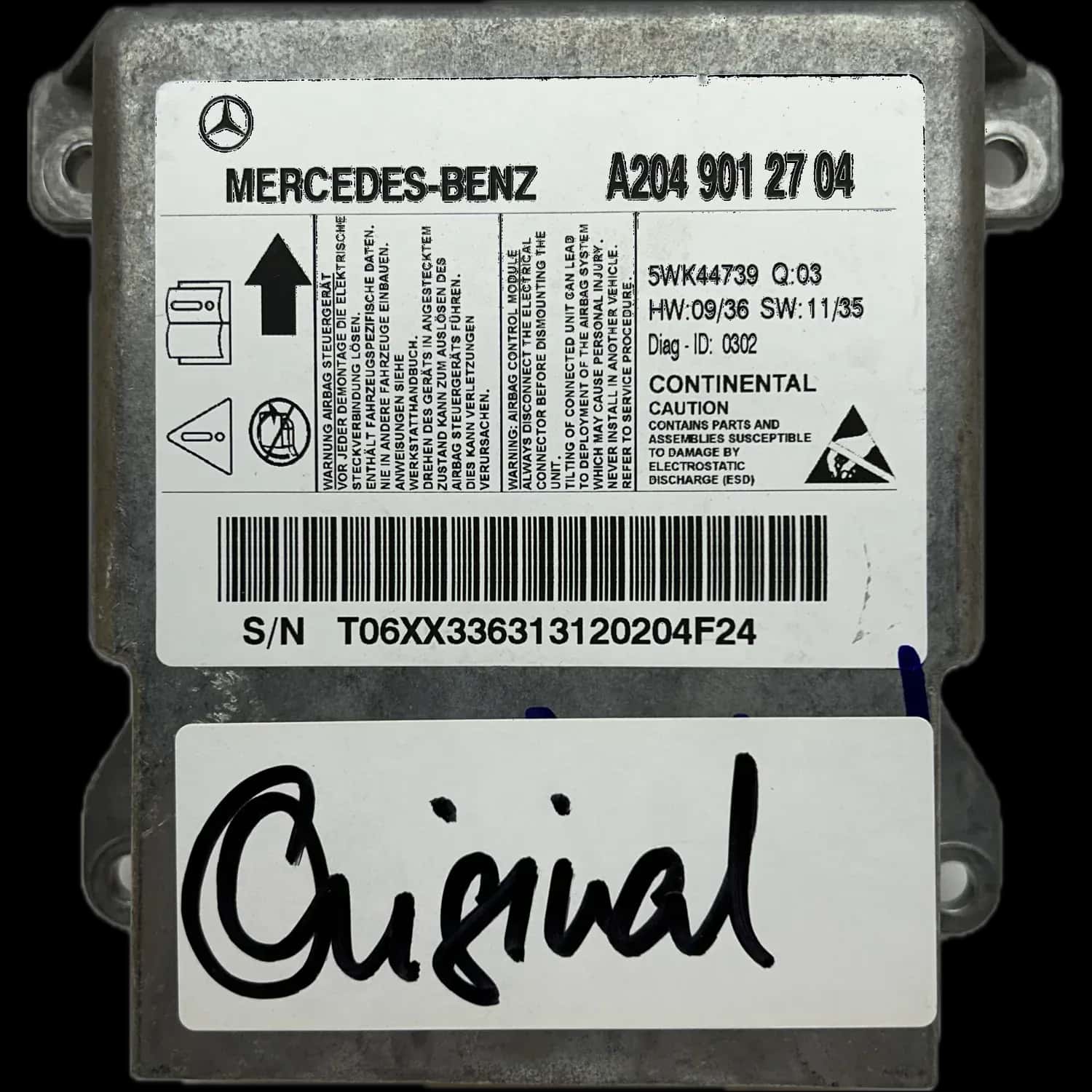 Mercedes-Benz C-Klasse W204 Airbag-Steuergerät Reparatur