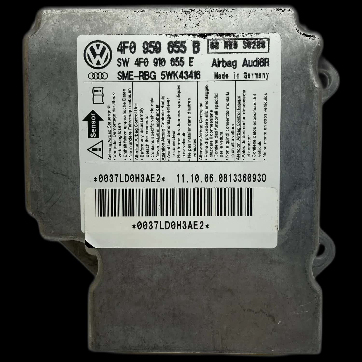 Réparation calculateur airbag Audi A6 C6 4F