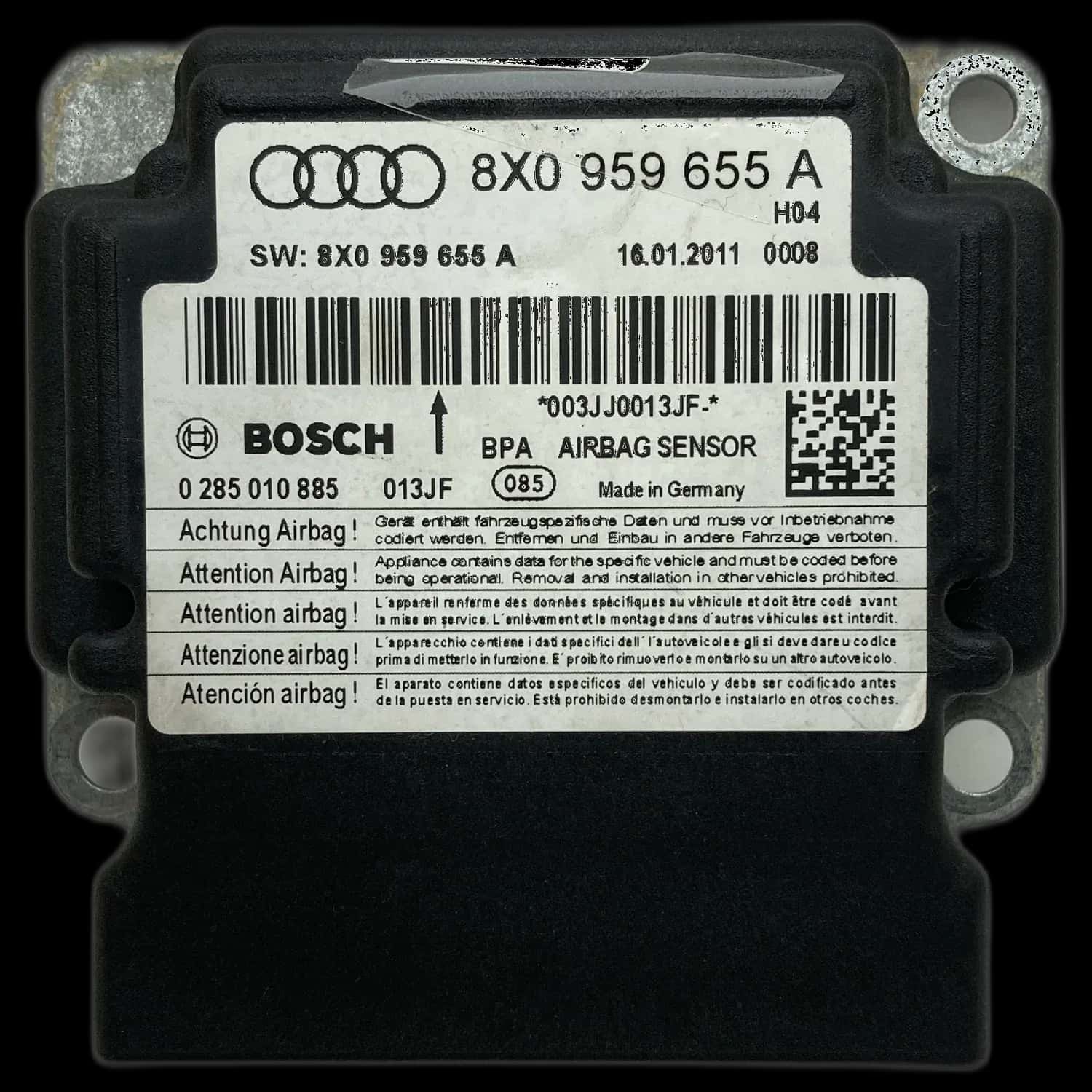 Réparation calculateur airbag Audi A1 8X