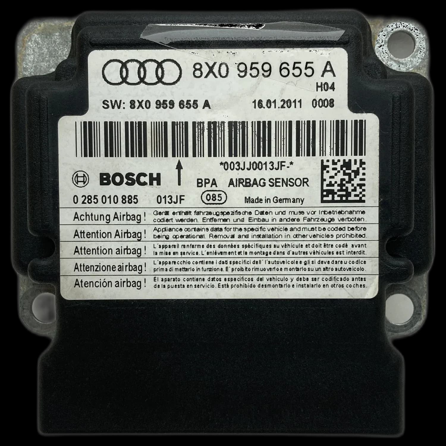 Réparation calculateur airbag Audi A1 8X