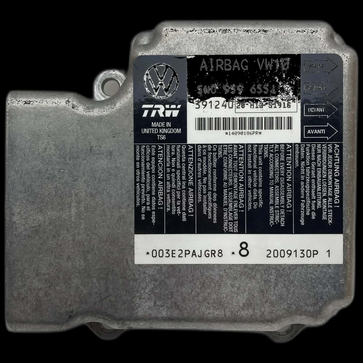 Réparation calculateur airbag Volkswagen Passat B7 3C