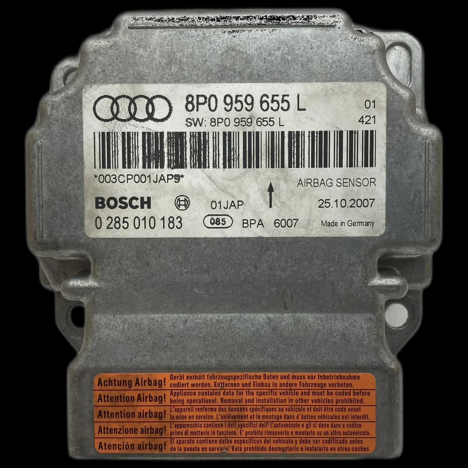 Réparation calculateur airbag Audi S3 8P