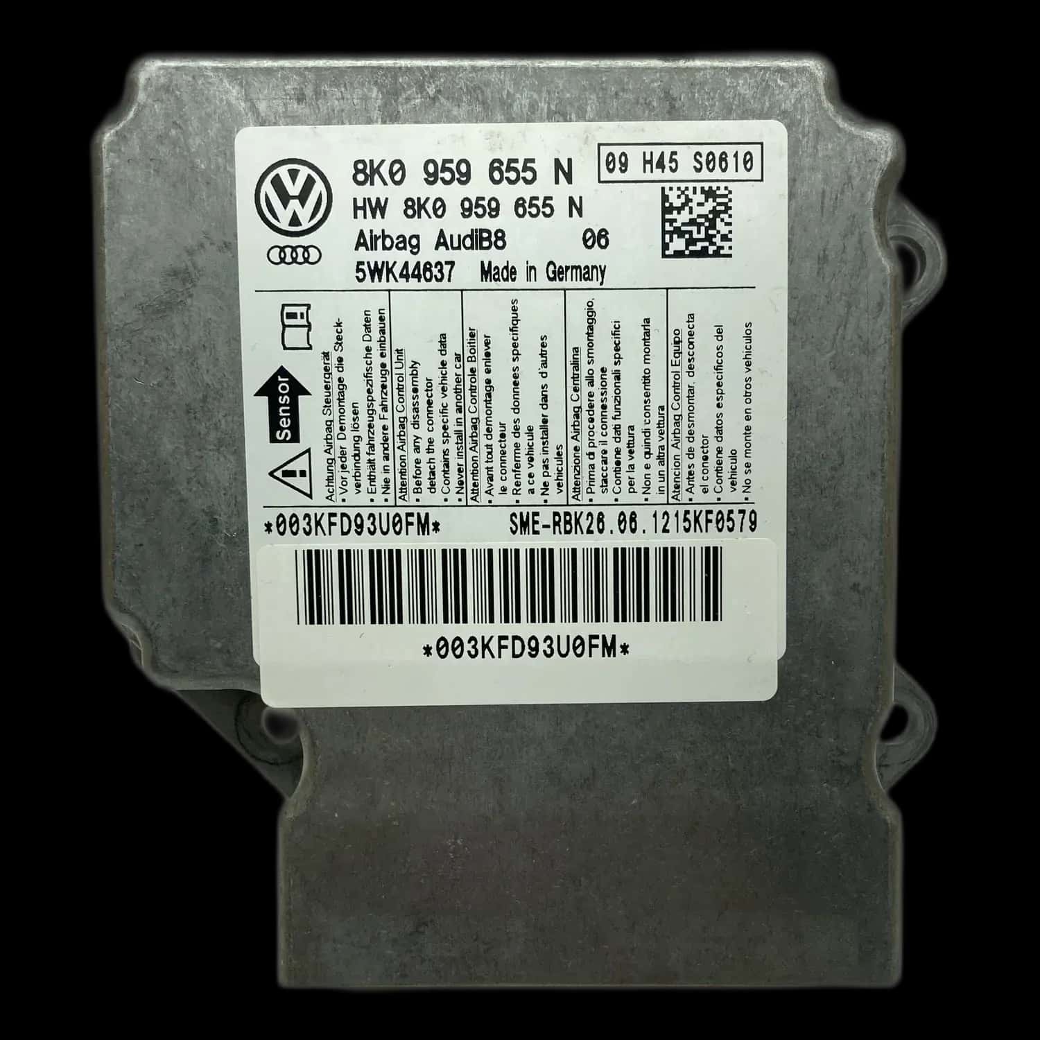 Réparation calculateur airbag Audi RS4 B8 8K