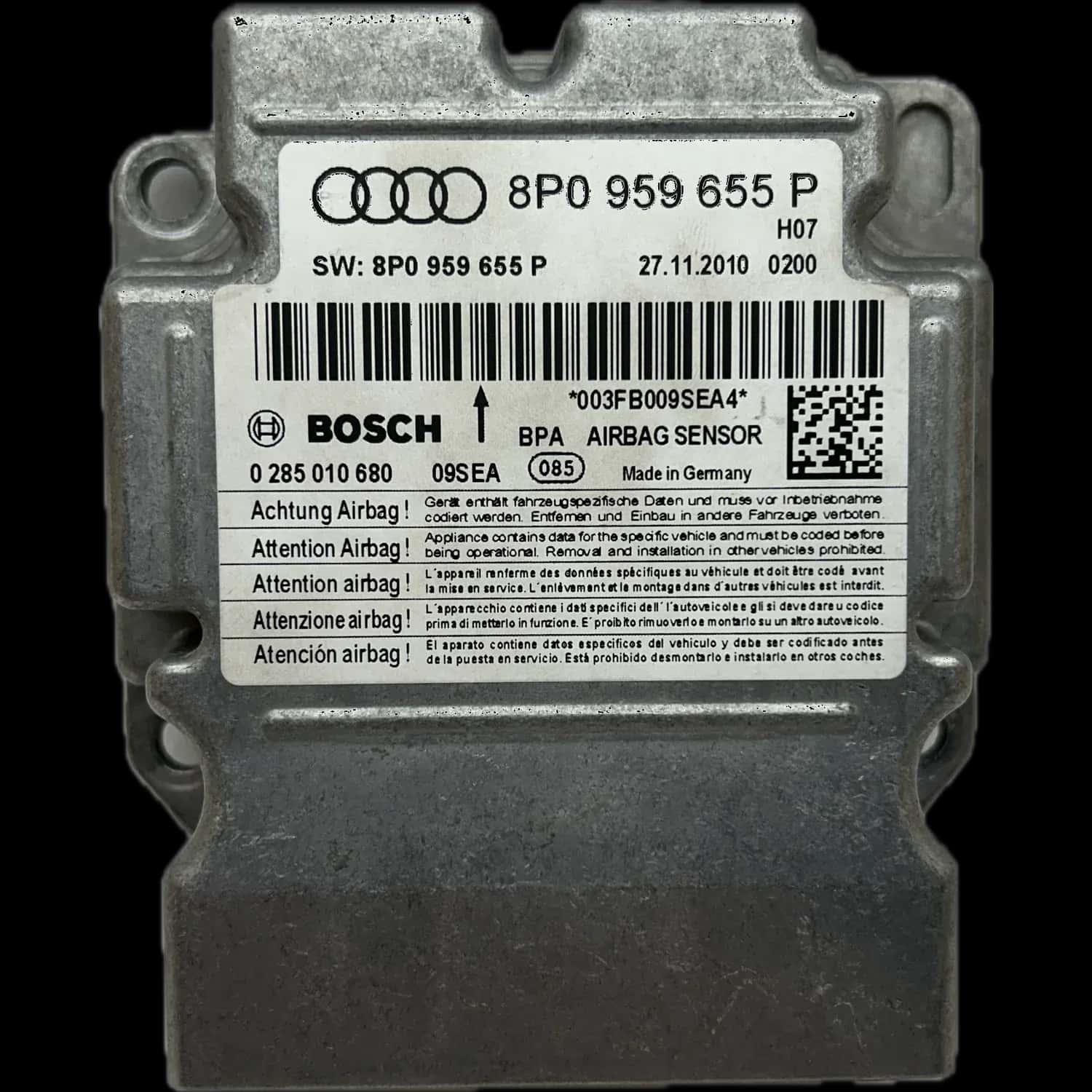 Réparation calculateur airbag Audi RS3 8P