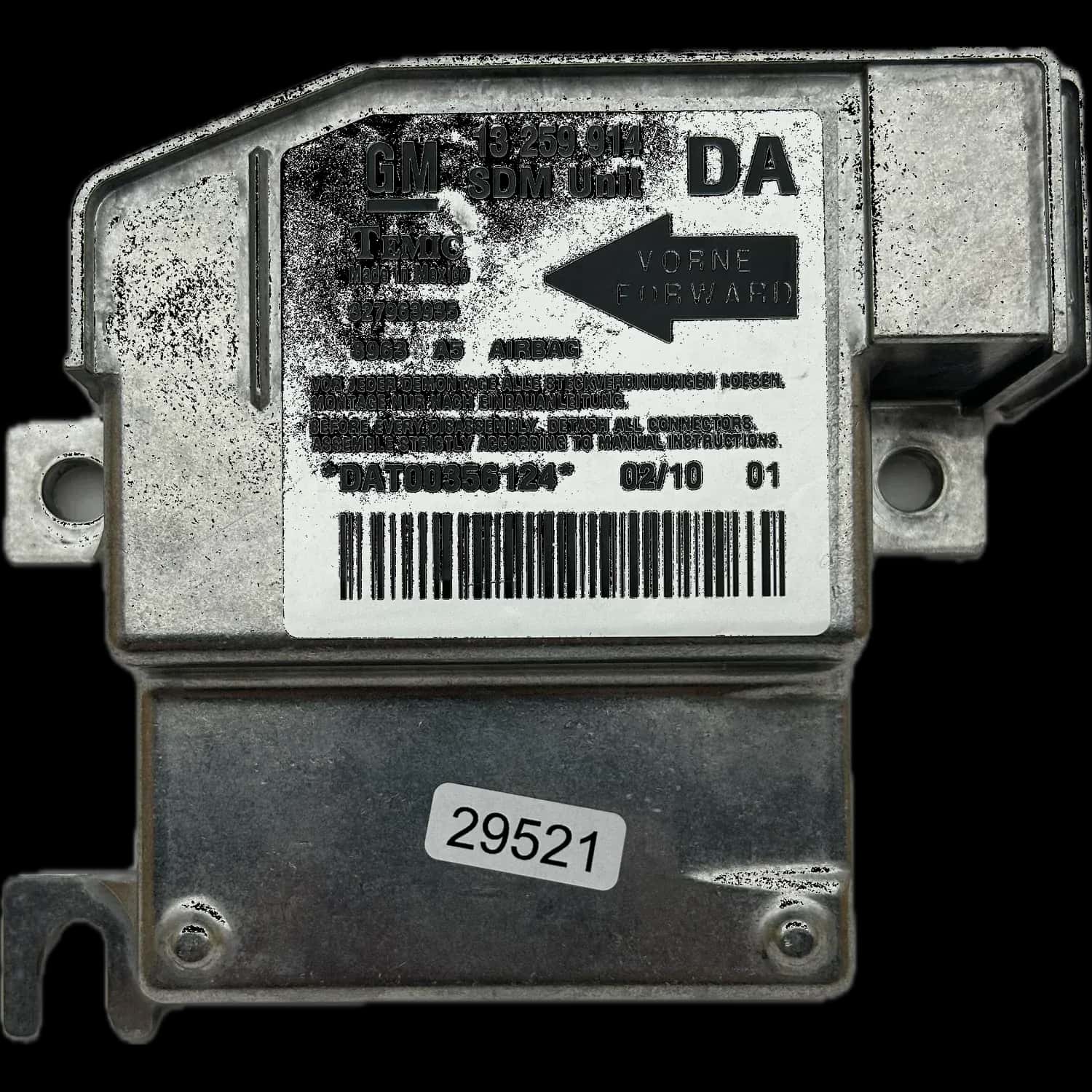 Opel Combo C Airbag-Steuergerät Reparatur