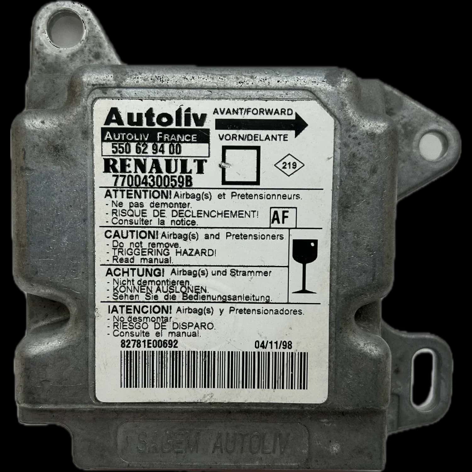 Réparation calculateur airbag Renault Twingo III