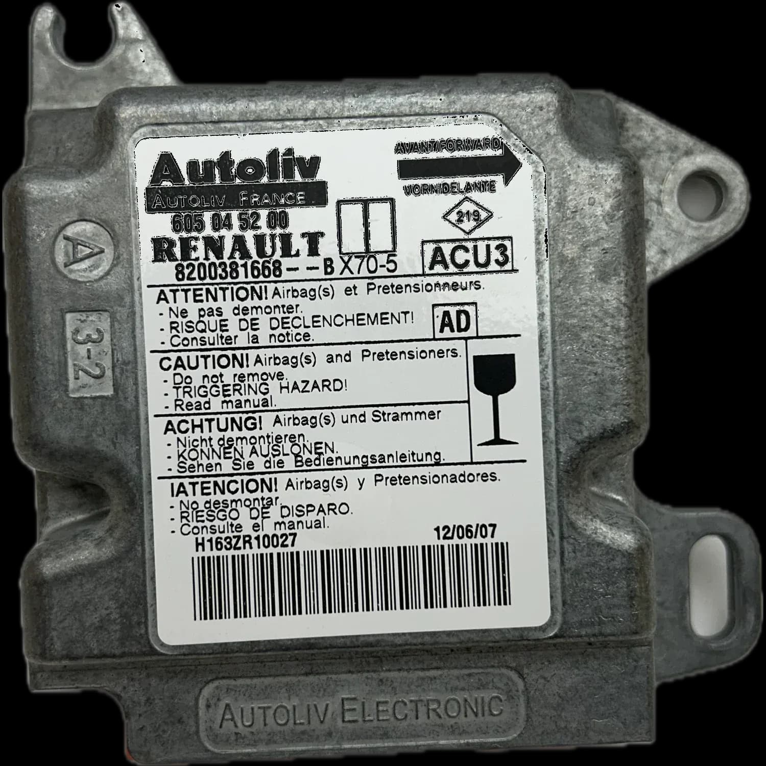 Réparation calculateur airbag Renault Master IV