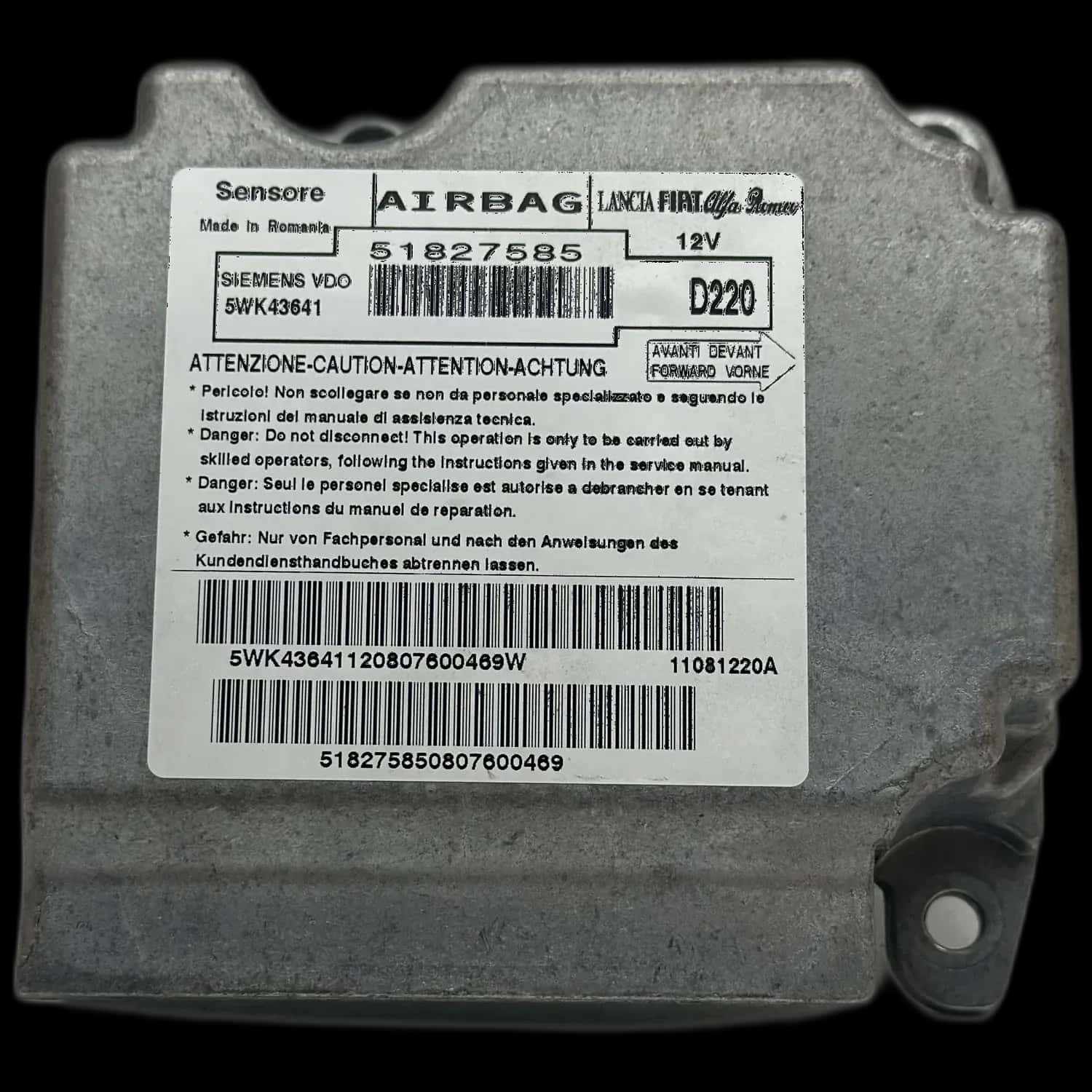 Fiat Bravo 198 Airbag-Steuergerät Reparatur