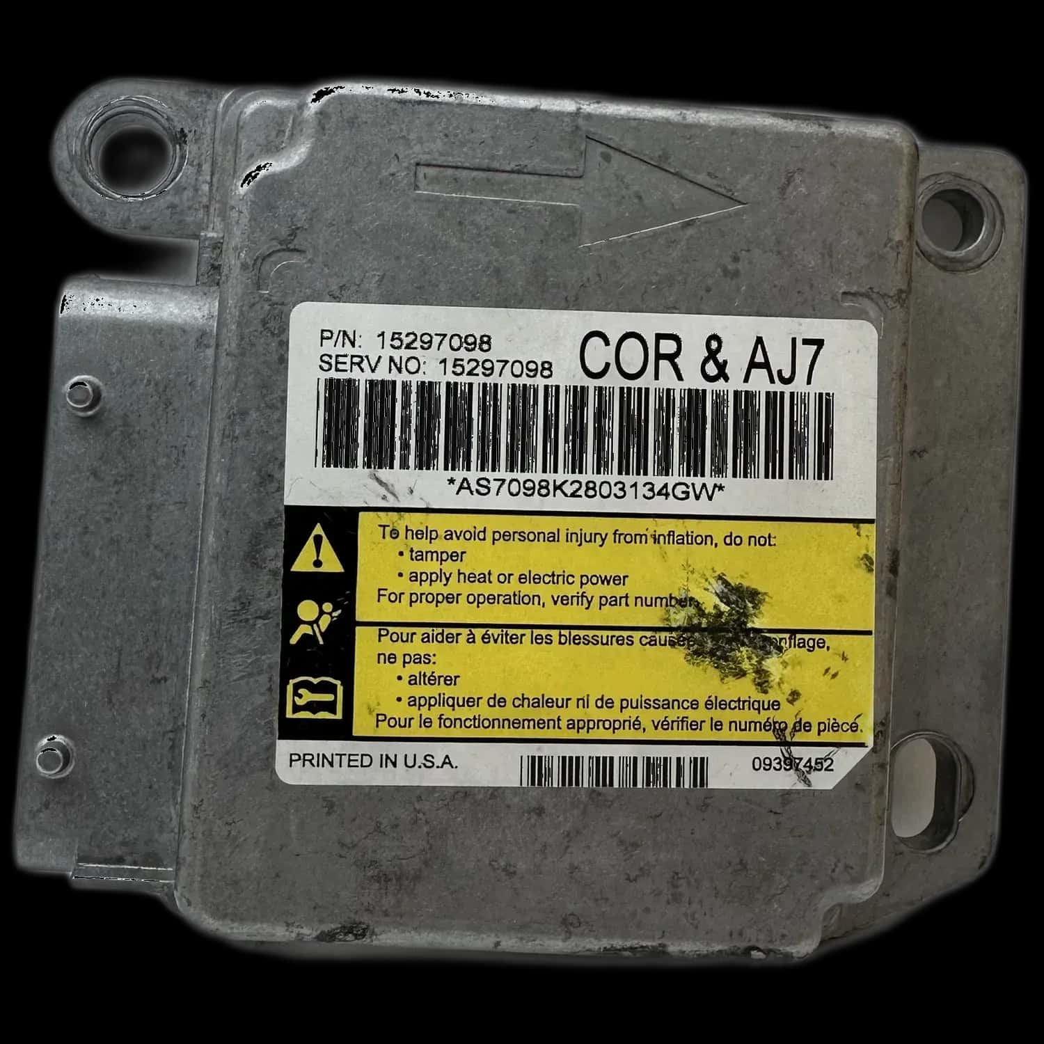 Réparation calculateur airbag Chevrolet Corvette C6