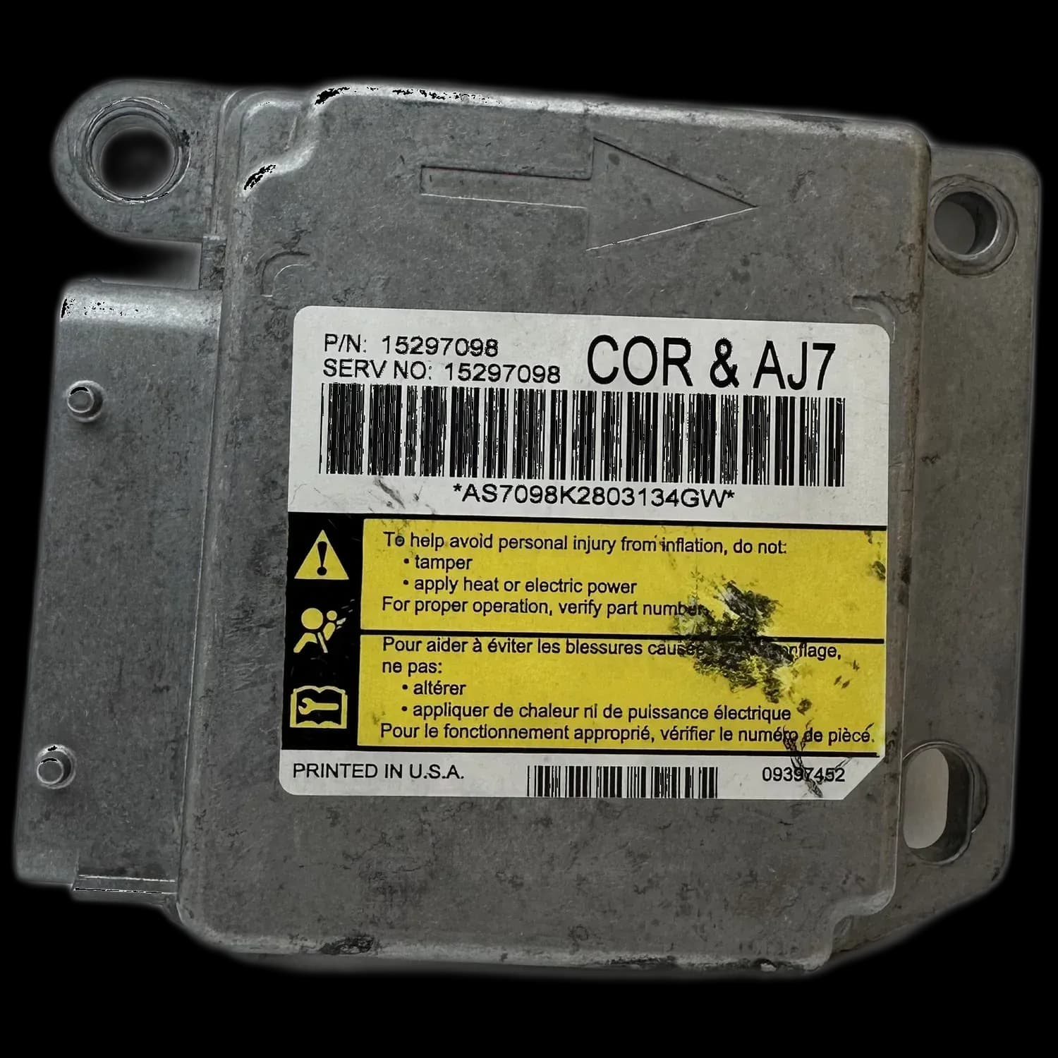 Réparation calculateur airbag Chevrolet Corvette C6