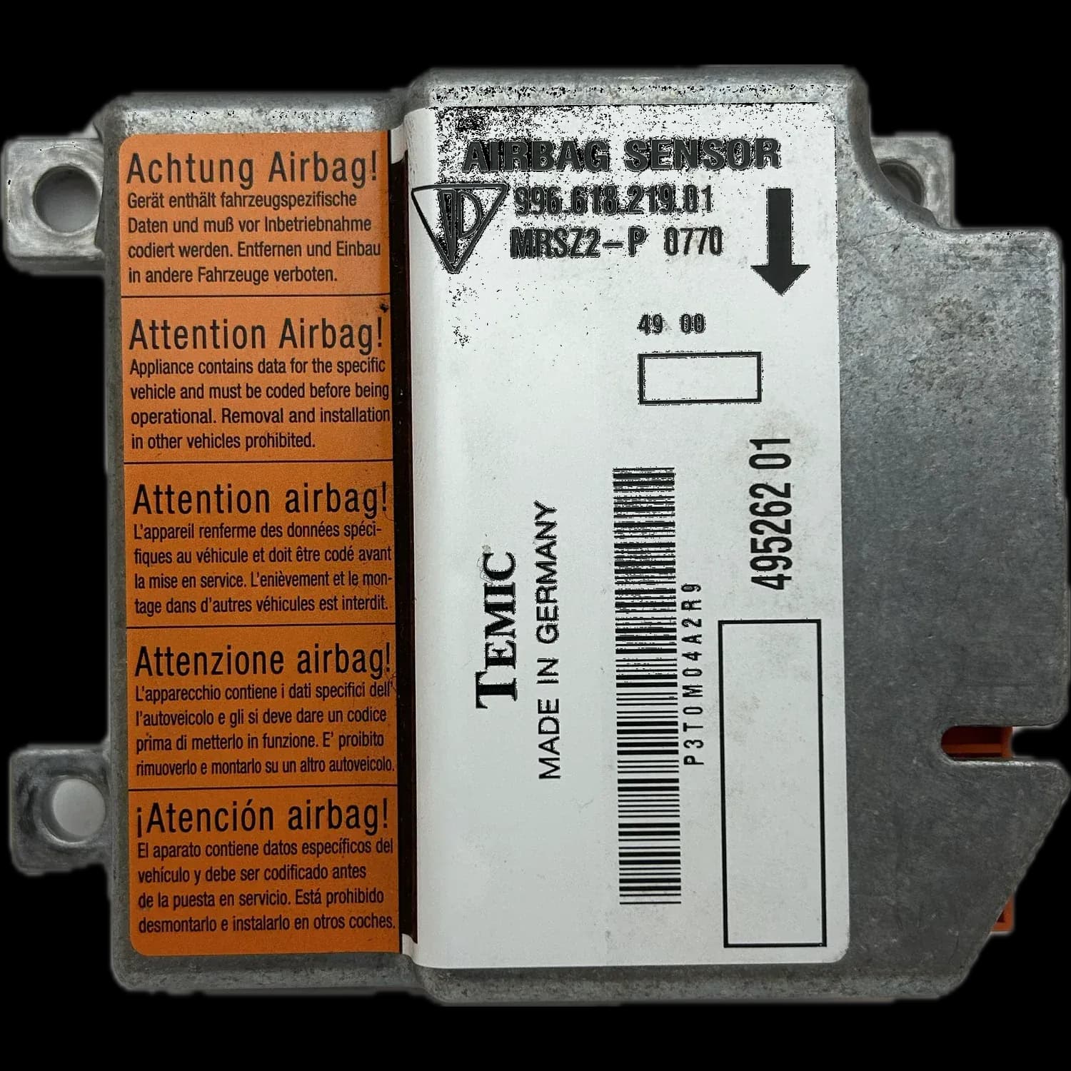 Réparation calculateur airbag Porsche Boxster 986