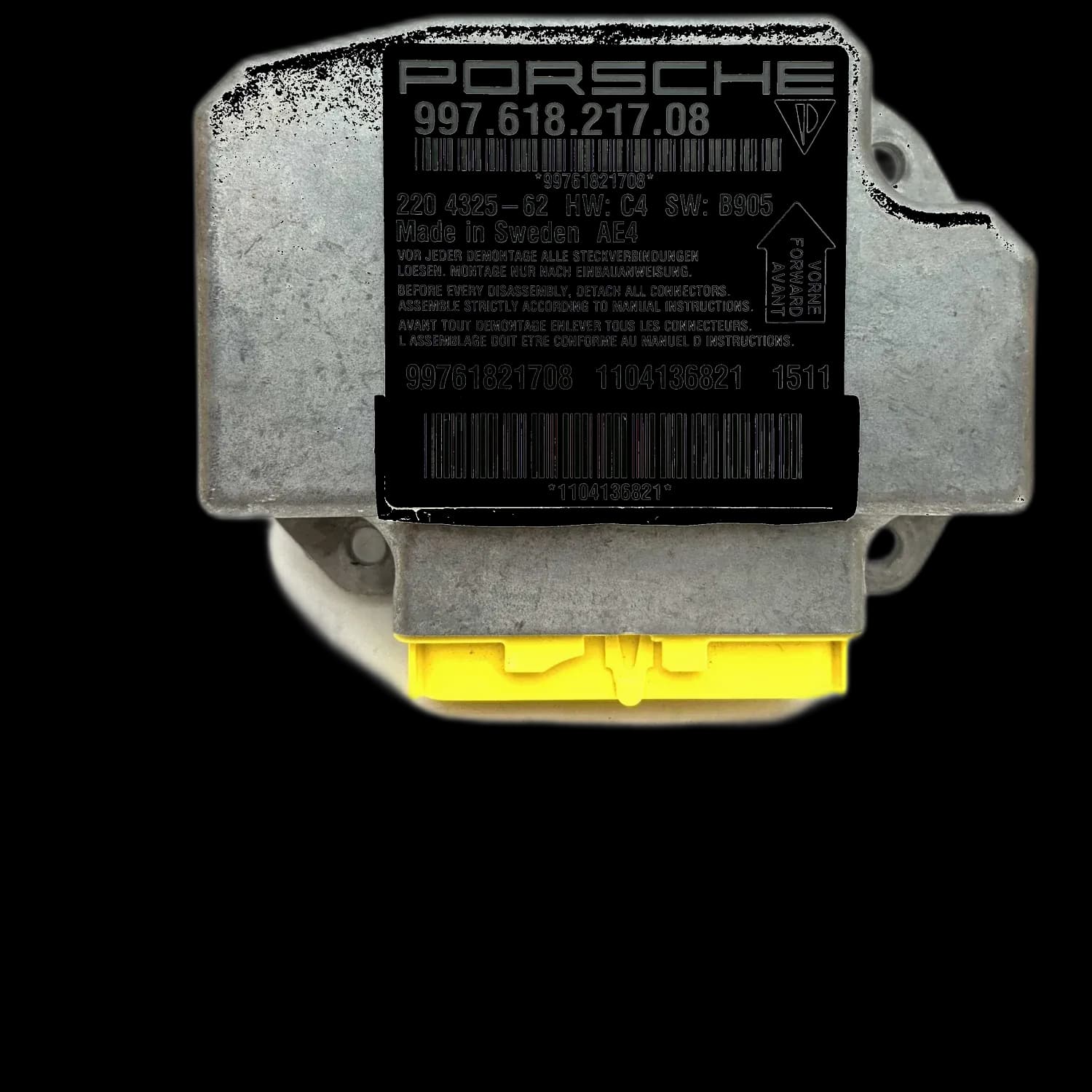 Réparation calculateur airbag Porsche Cayman 981