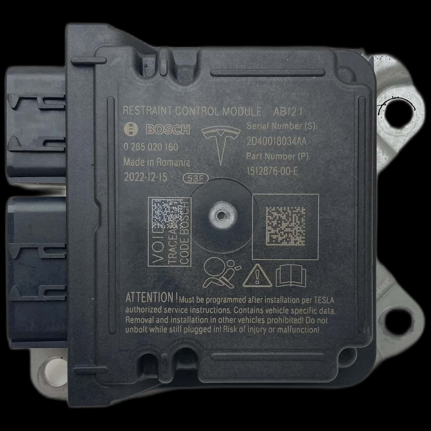 Tesla Model Y Airbag-Steuergerät Reparatur