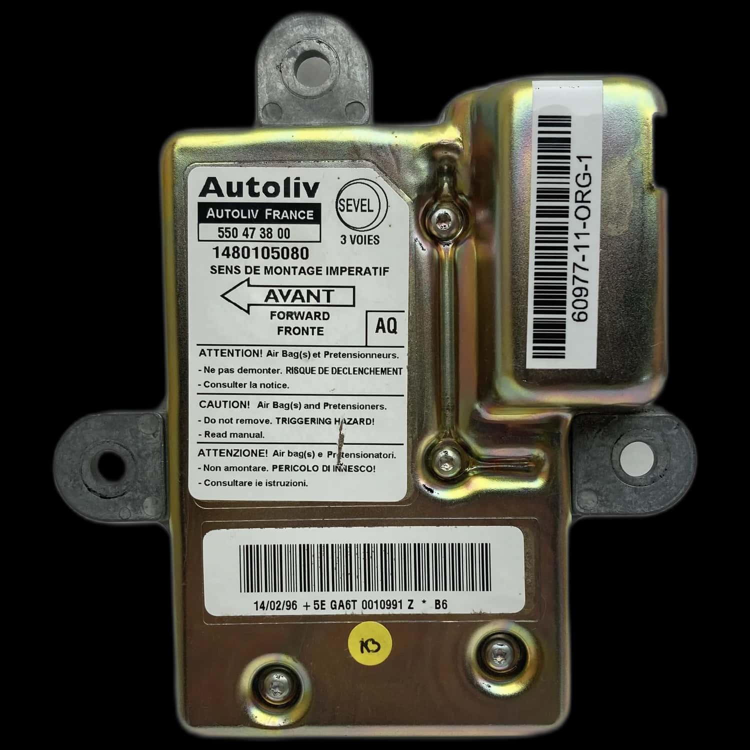 Réparation calculateur airbag Fiat Scudo 220