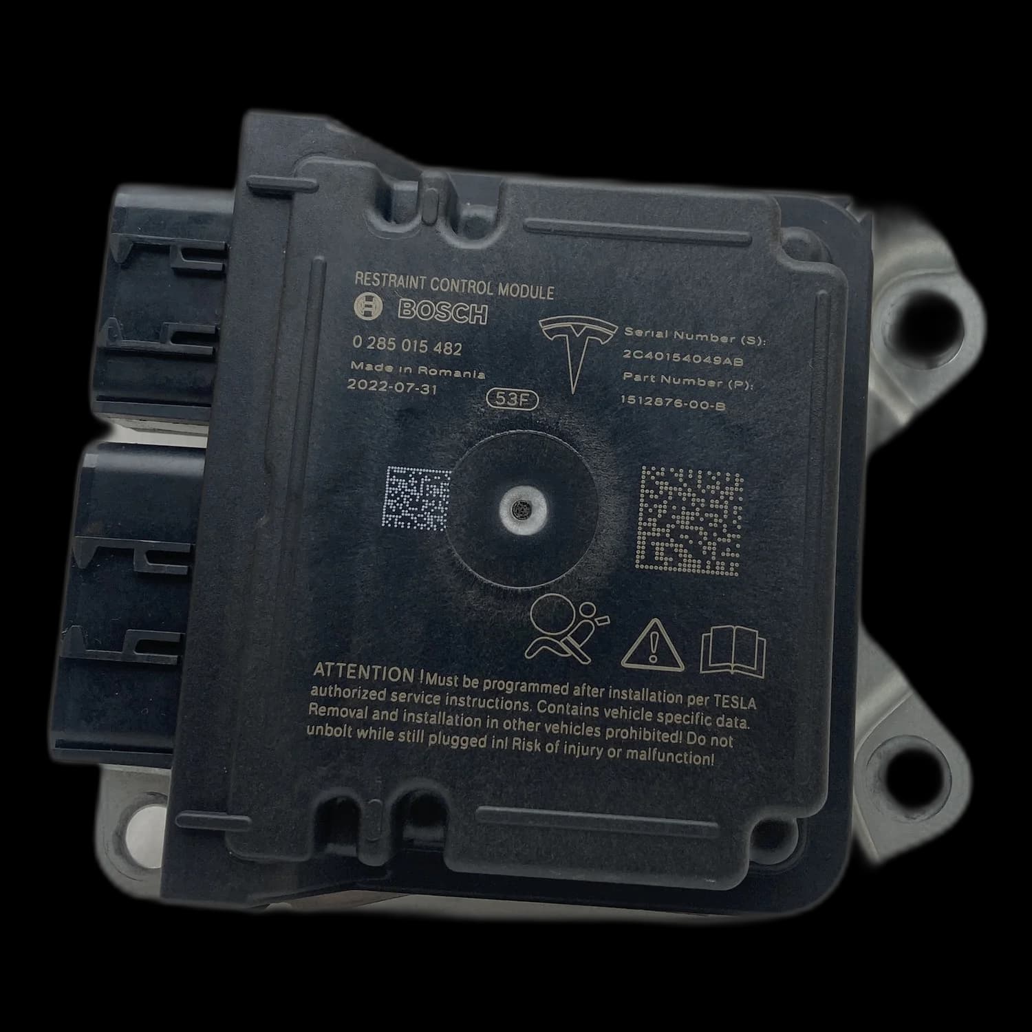 Calculateur airbag 1512876-00-B, Étiquette