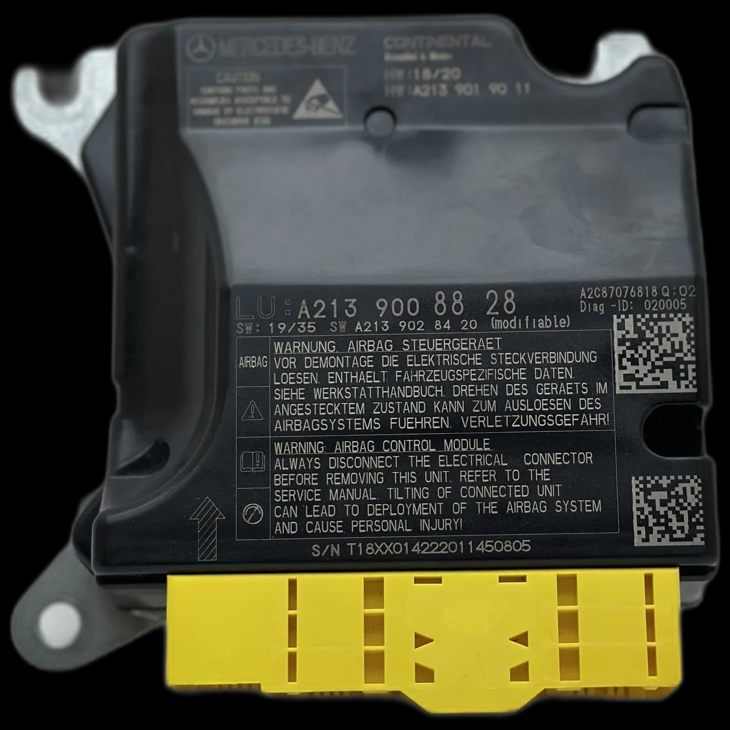 Airbag-Steuergerät A213 900 88 28, Etikett