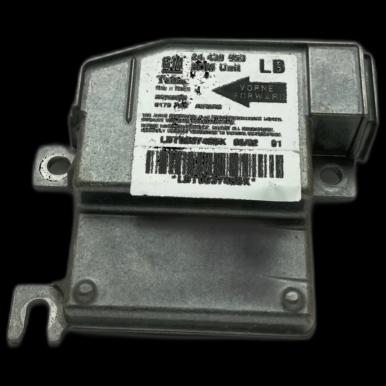 Airbag-Steuergerät 24 439 953 LB, Etikett