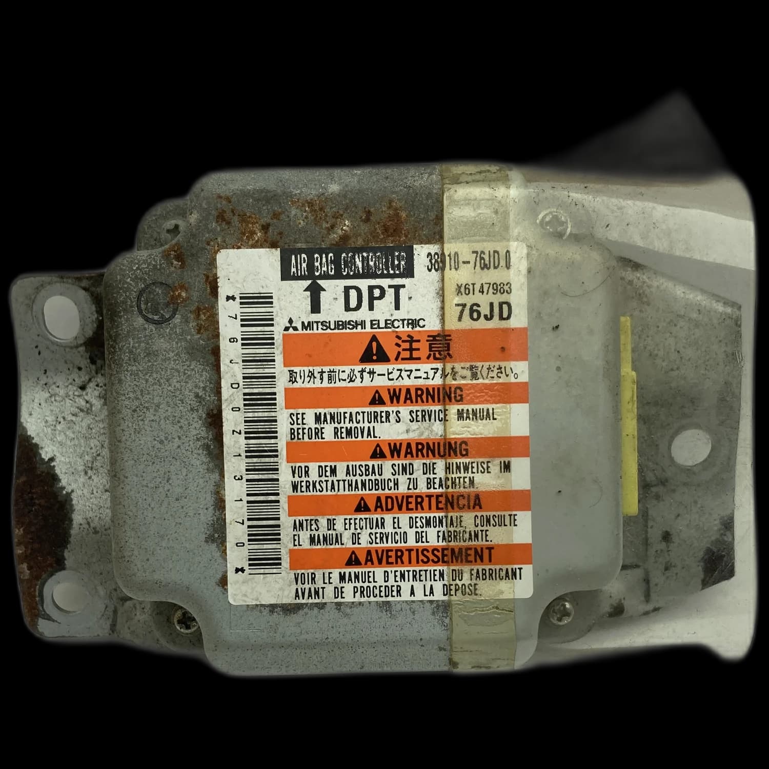 Airbag-Steuergerät 38910-76JD 0, Etikett
