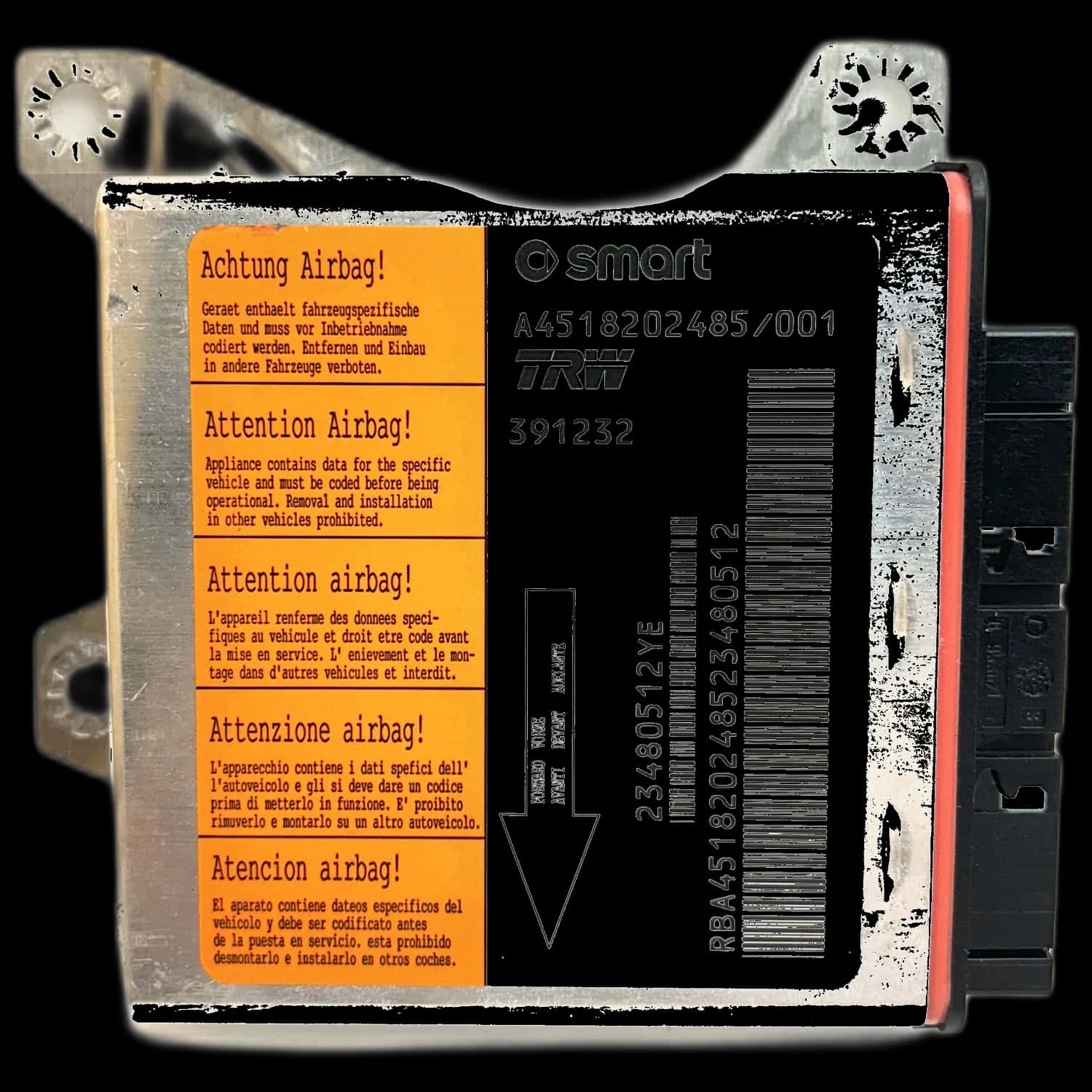 Réparation calculateur airbag Smart Fortwo C451