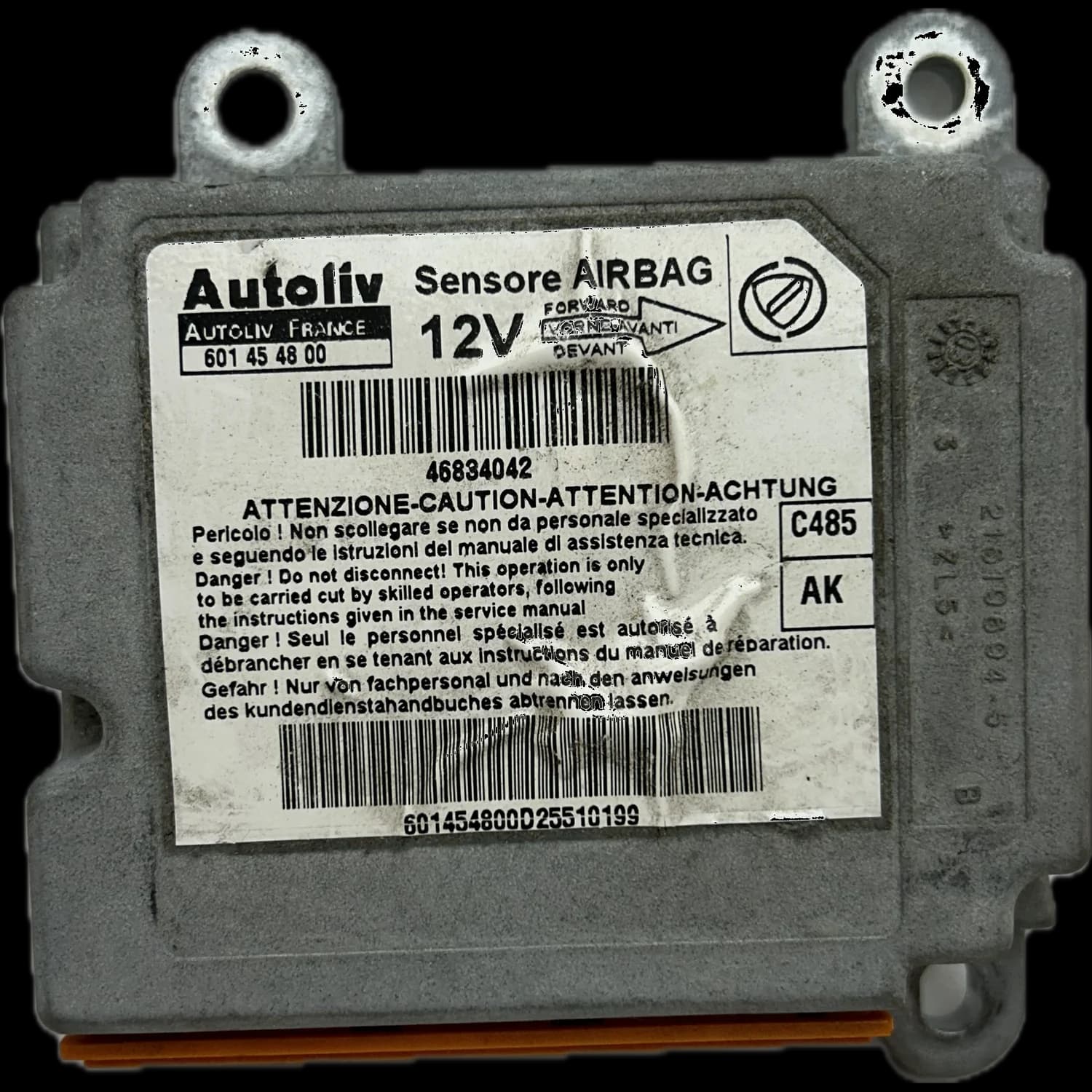 Airbag-Steuergerät 46834042, Etikett