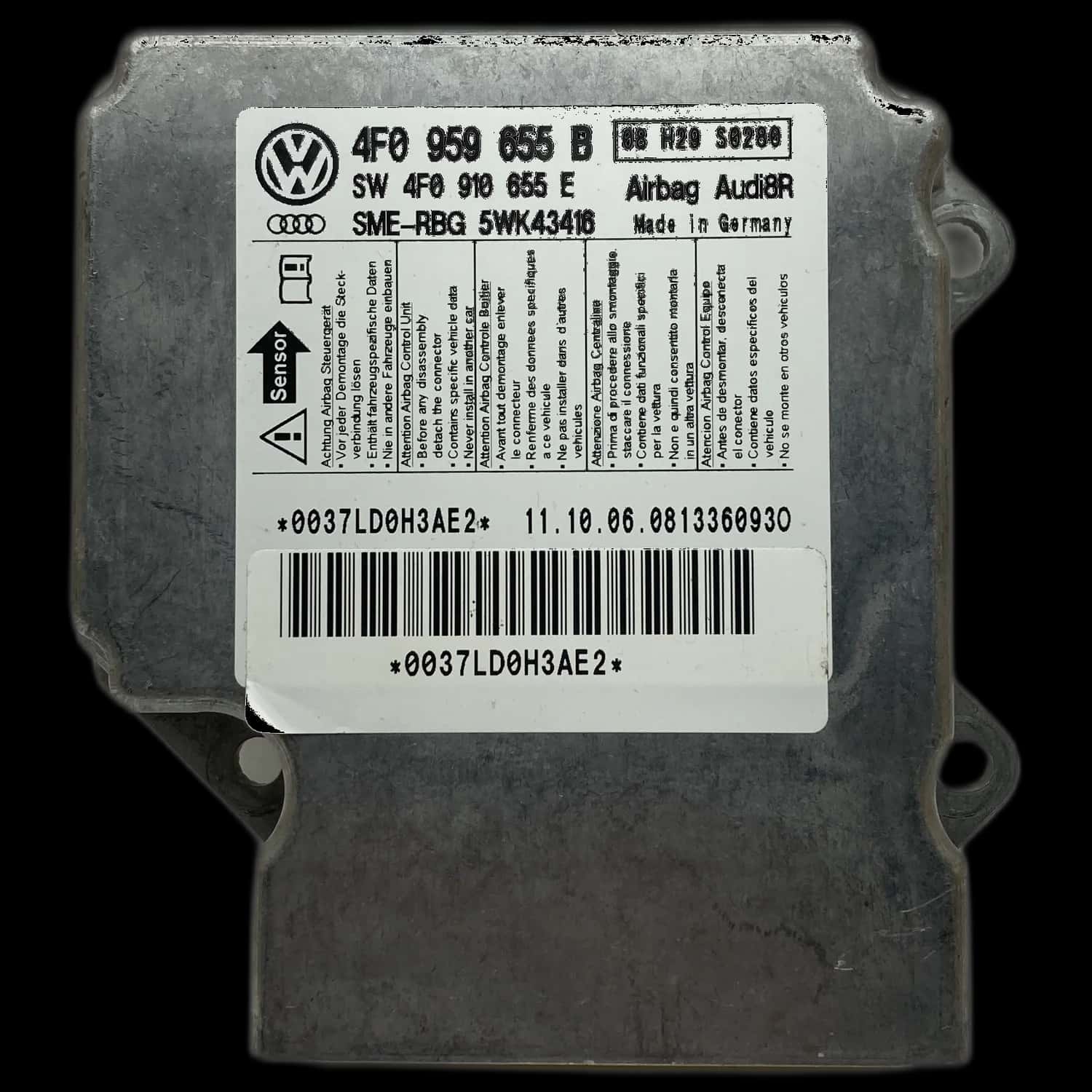 Réparation calculateur airbag Audi A6 C6 4F