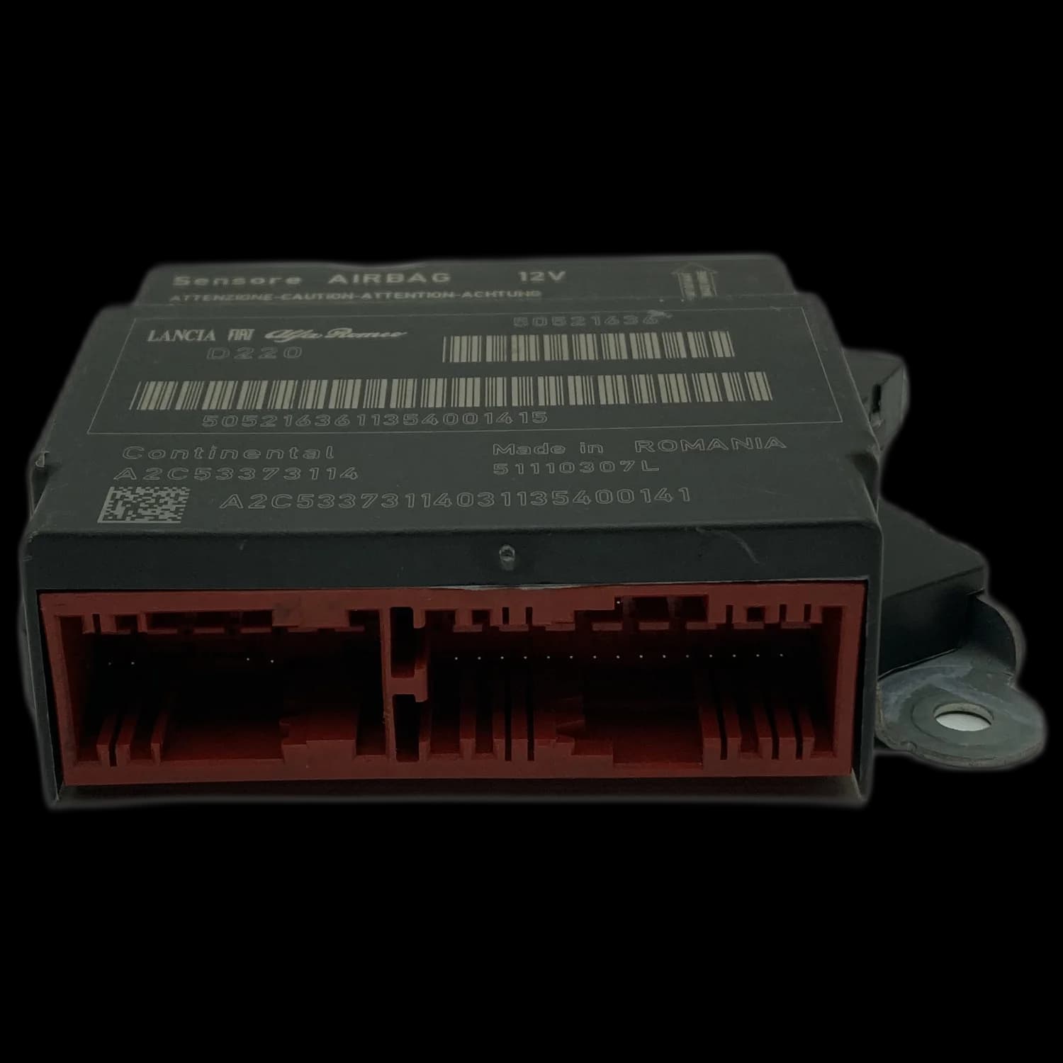 Calculateur airbag 50521636, Connecteur