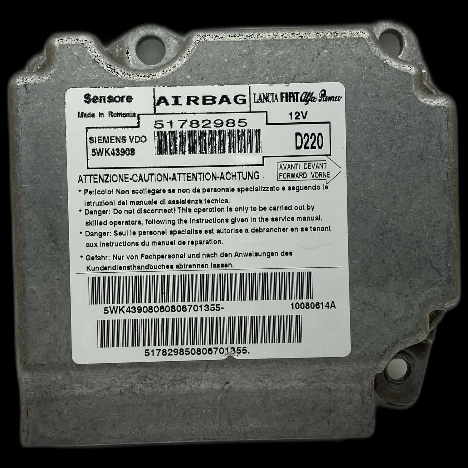 Fiat 500 312 Airbag-Steuergerät Reparatur