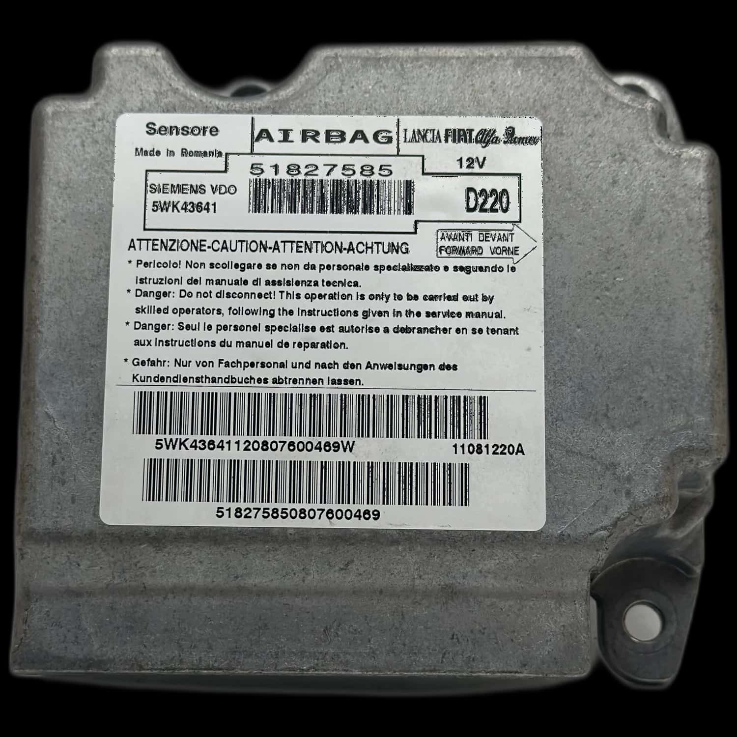 Fiat Bravo 198 Airbag-Steuergerät Reparatur