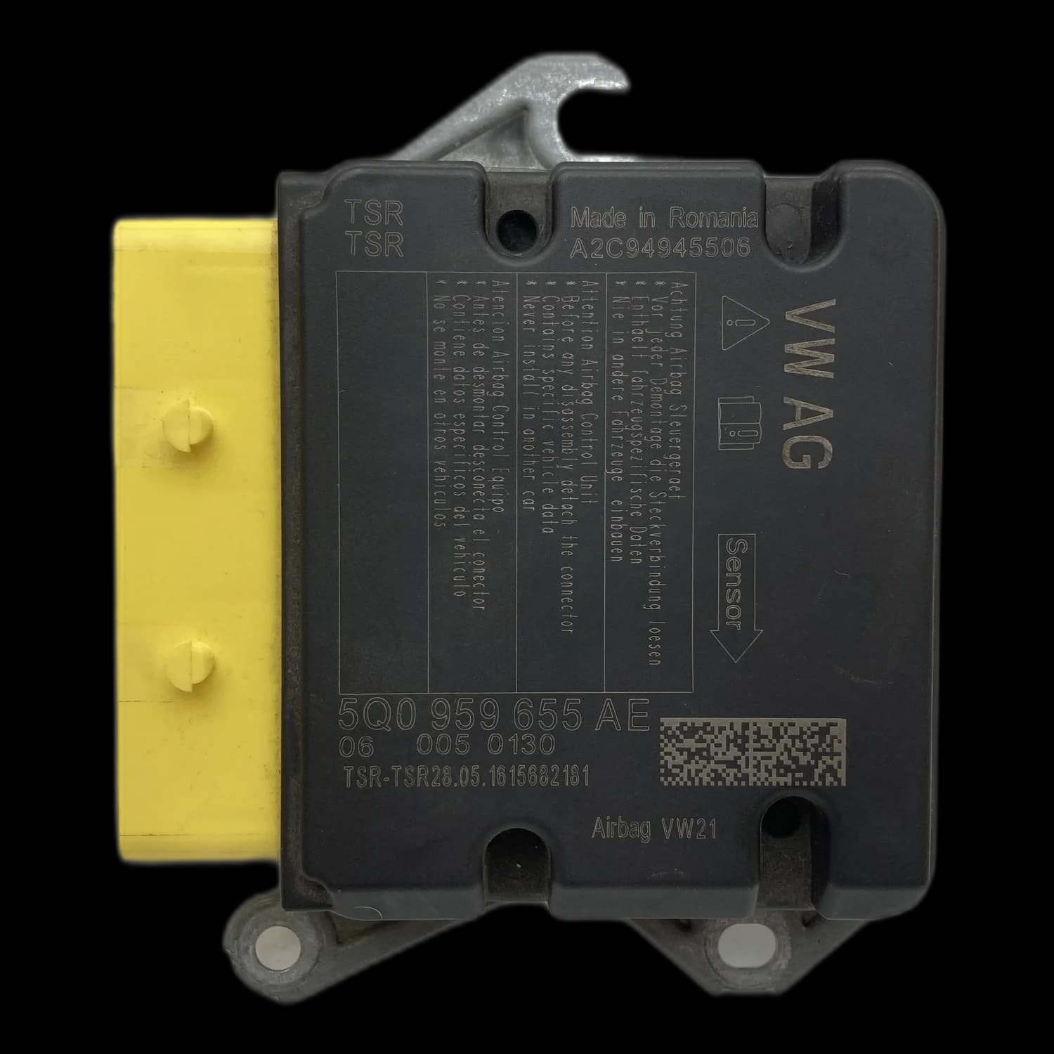 Calculateur airbag 5Q0 959 655 AE, Étiquette