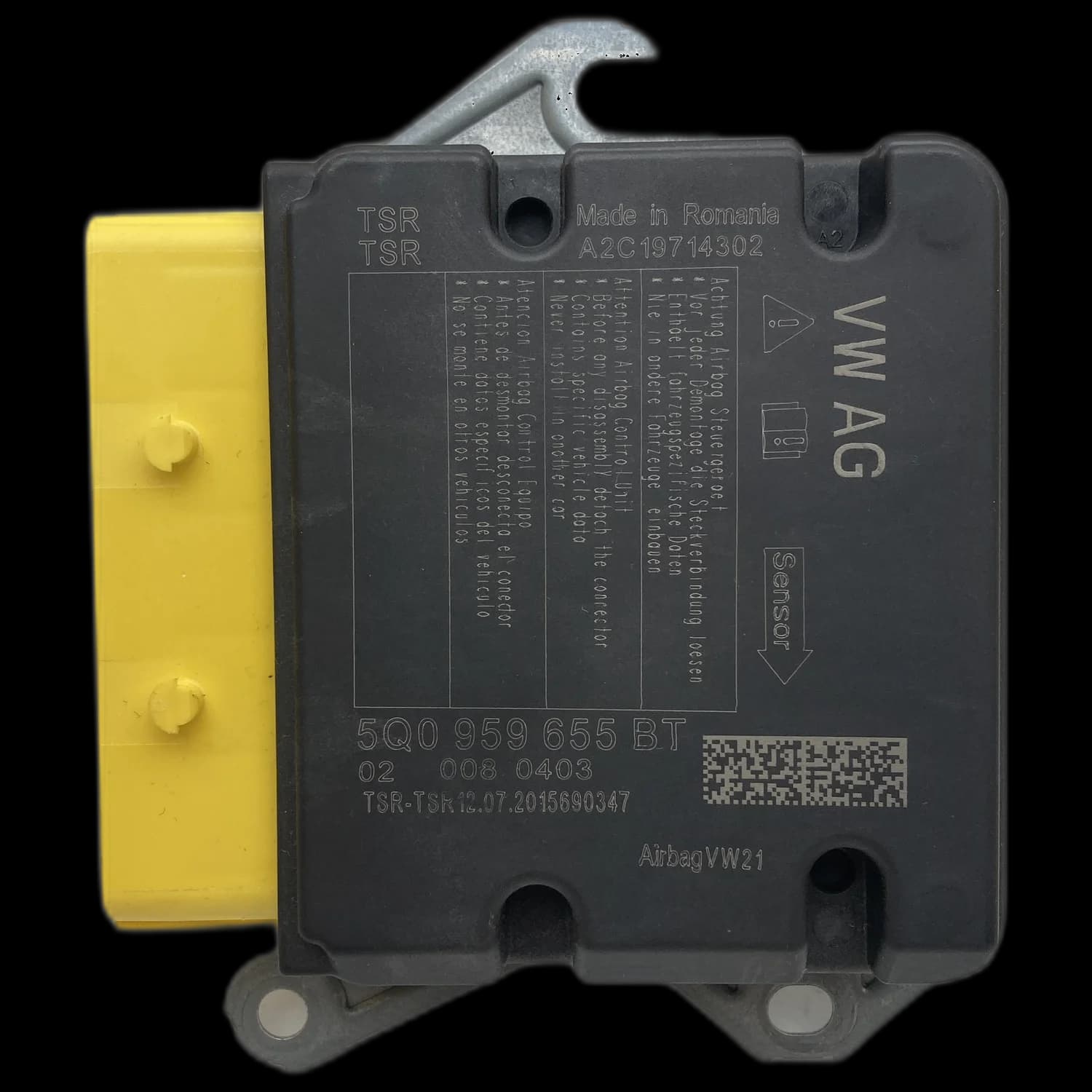 Calculateur airbag 5Q0 959 655 BT, Étiquette