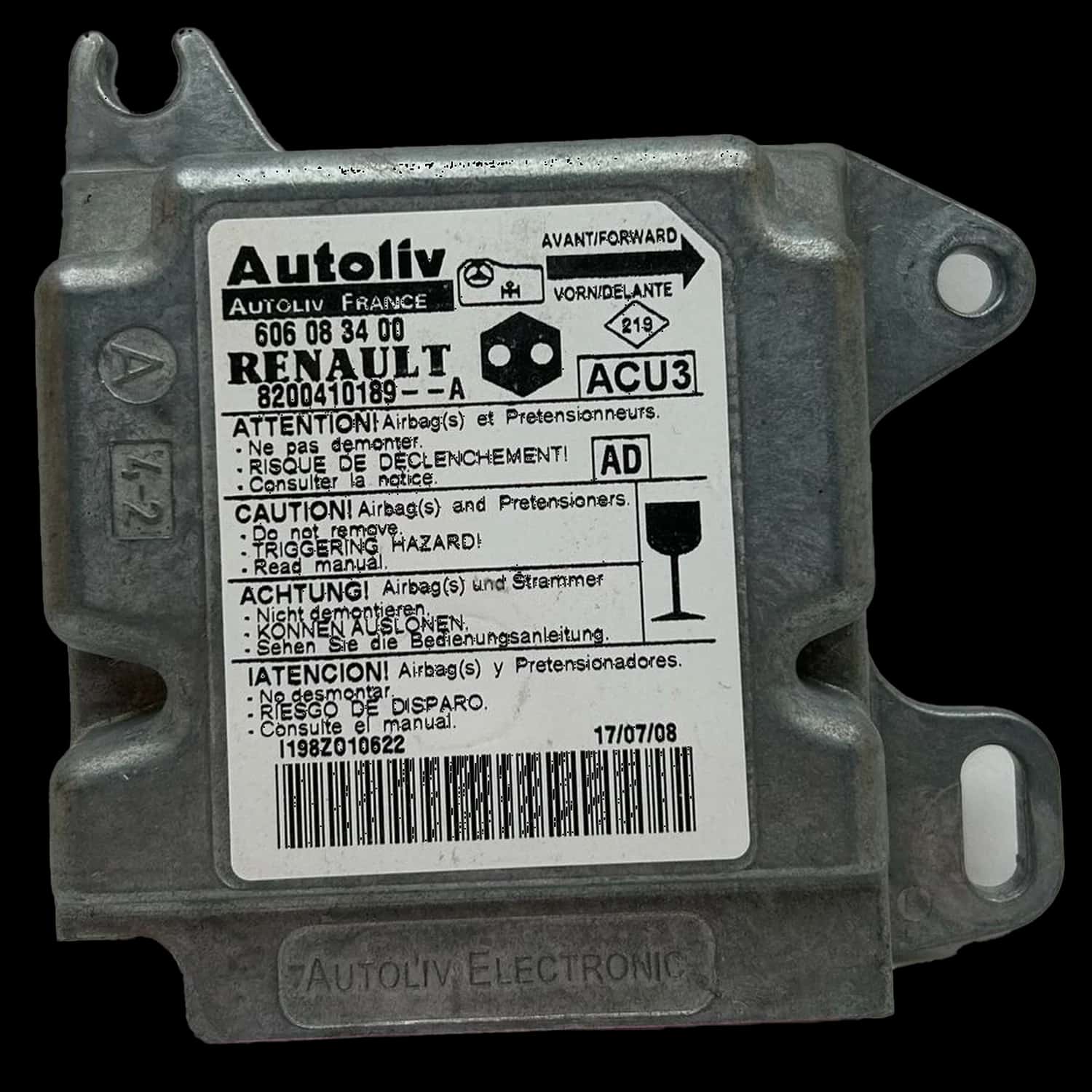 Réparation calculateur airbag Renault Kangoo I
