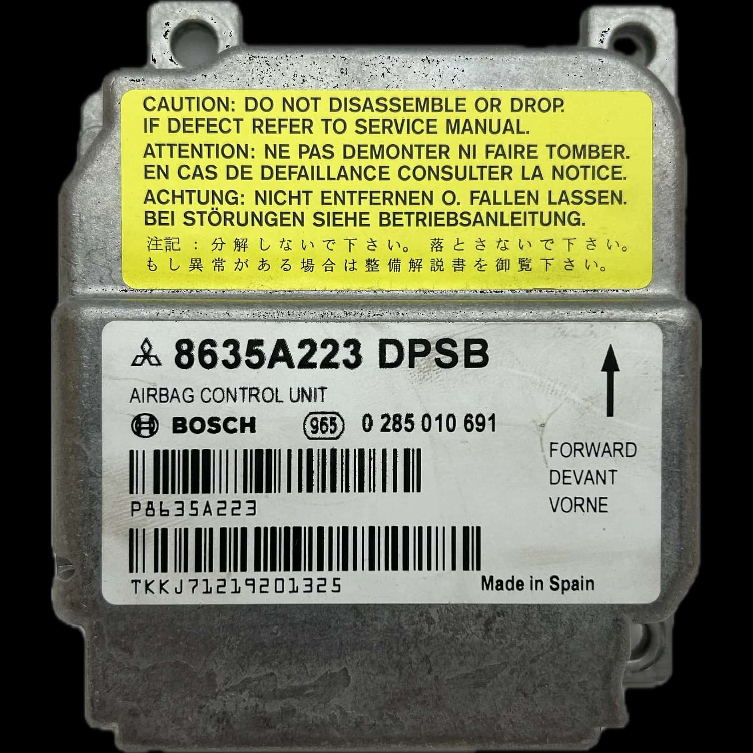 Réparation du calculateur airbag Mitsubishi Colt CZ