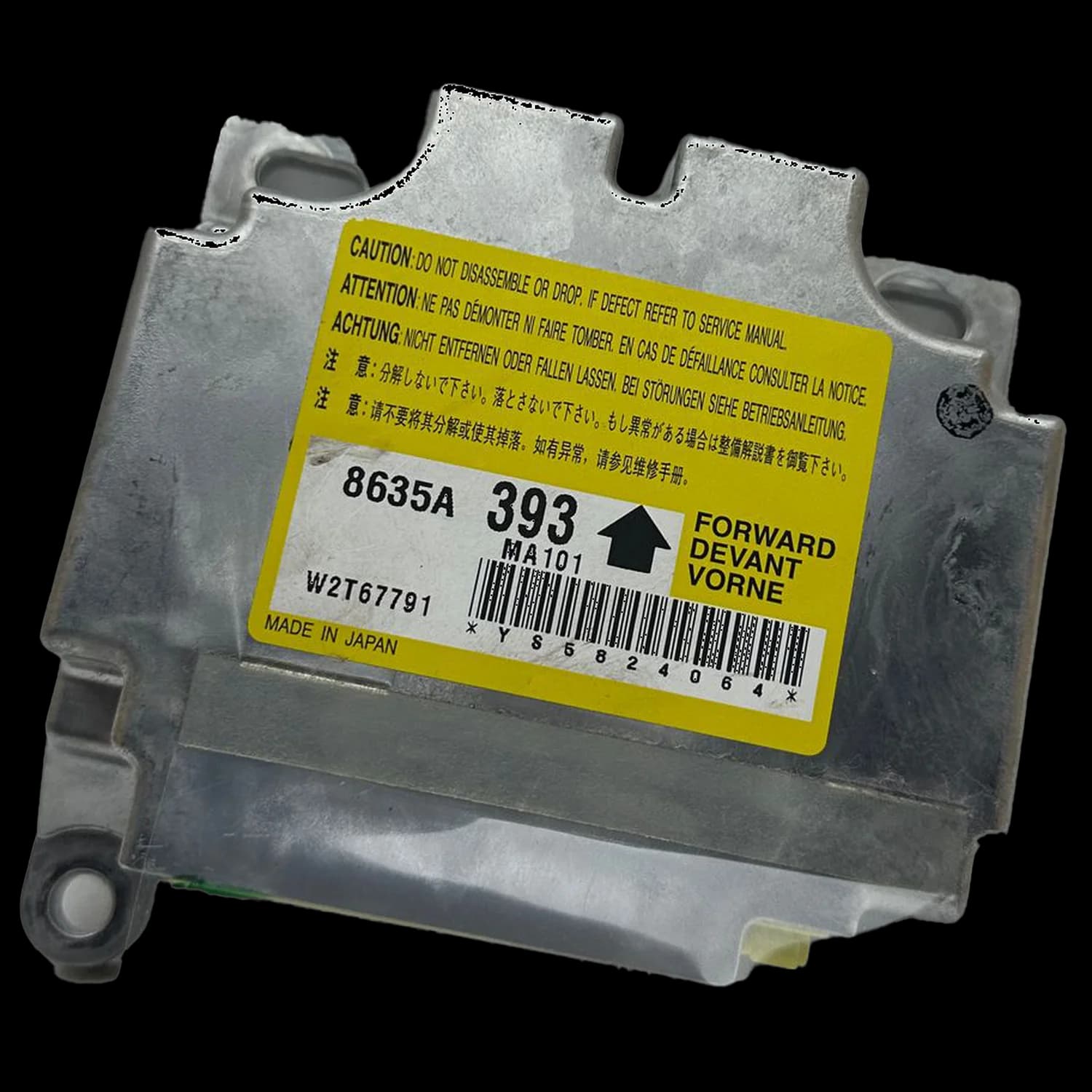 Airbag-Steuergerät 8635A393, Etikett