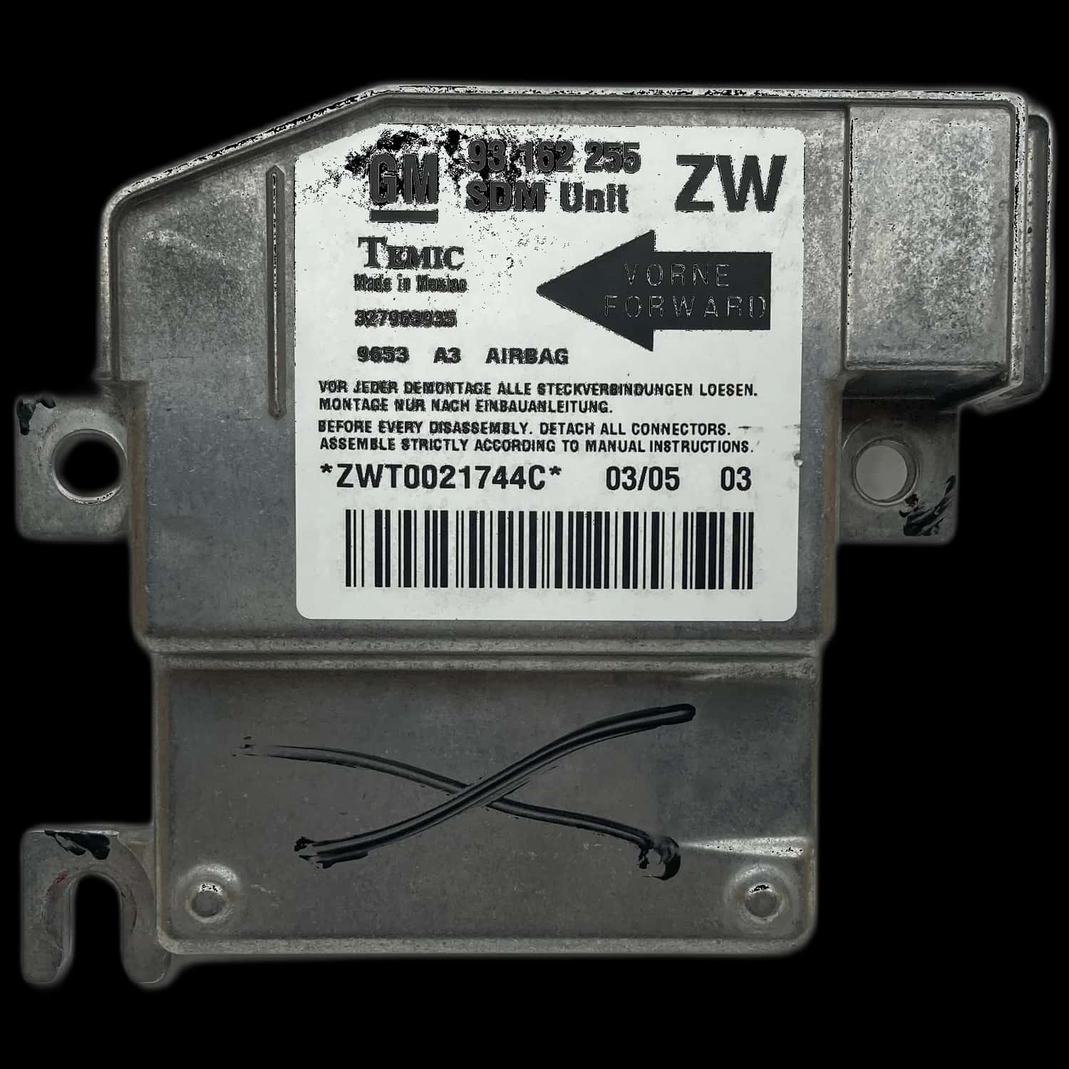 Réparation calculateur airbag Opel Tigra B TwinTop
