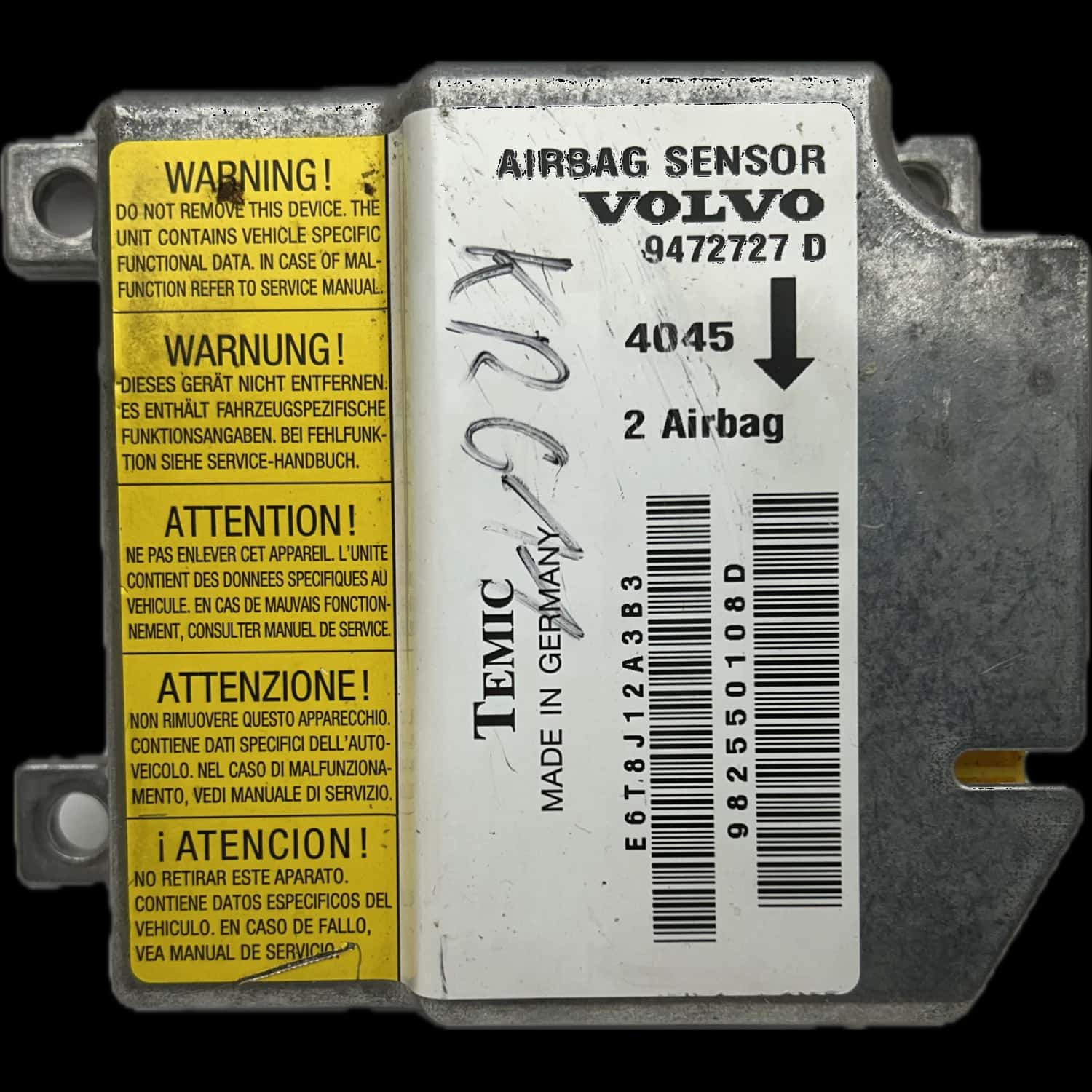 Réparation calculateur airbag Volvo V70 L P80