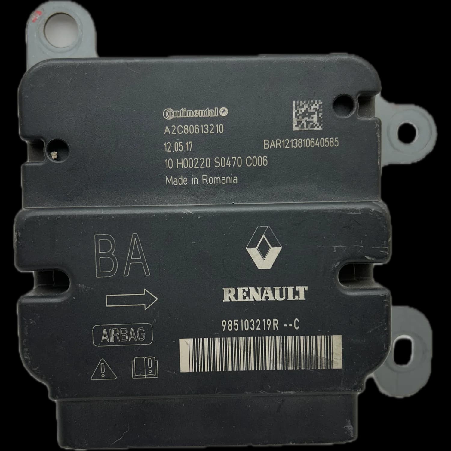 Airbag-Steuergerät 985103219R, Etikett