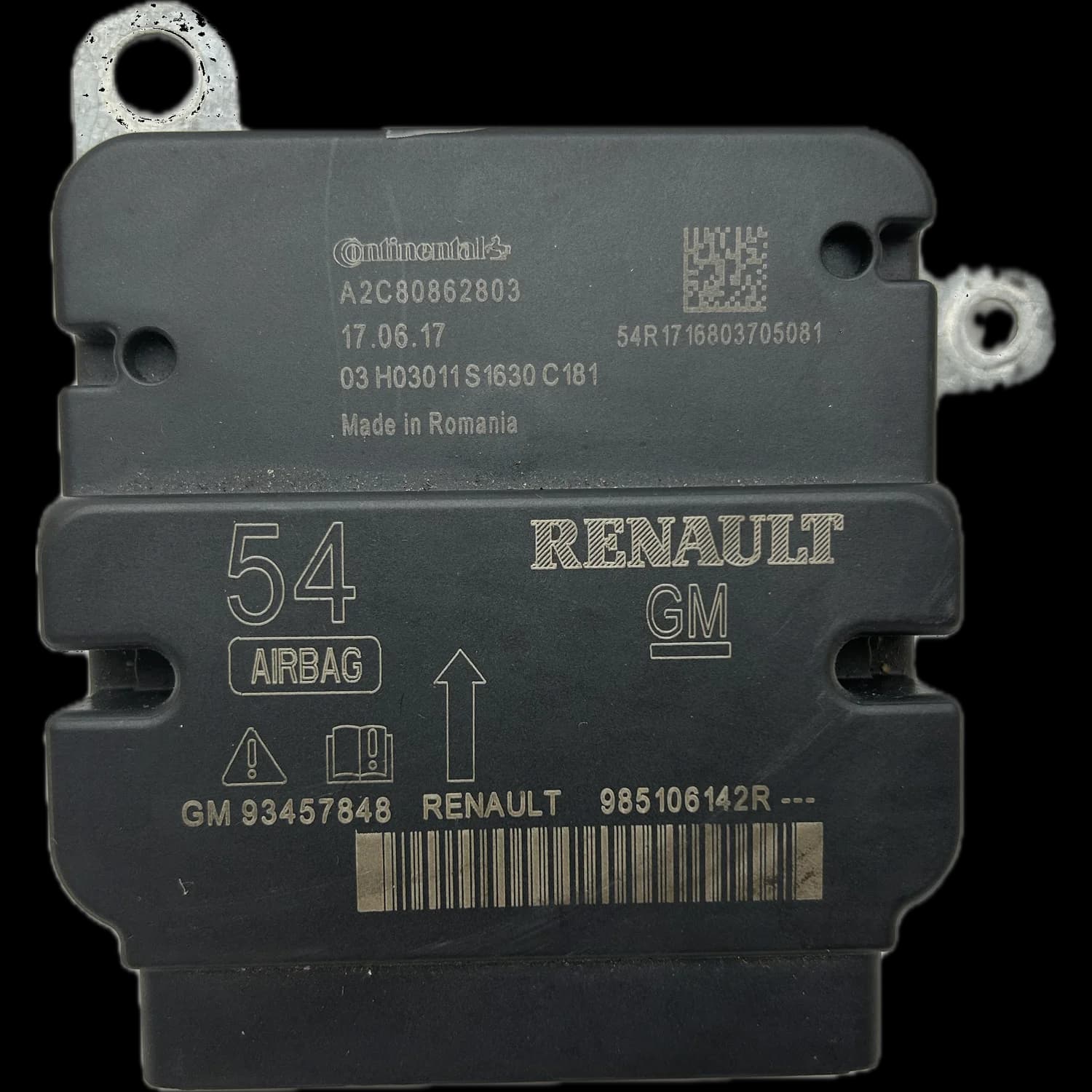 Airbag-Steuergerät 985106142R, Etikett