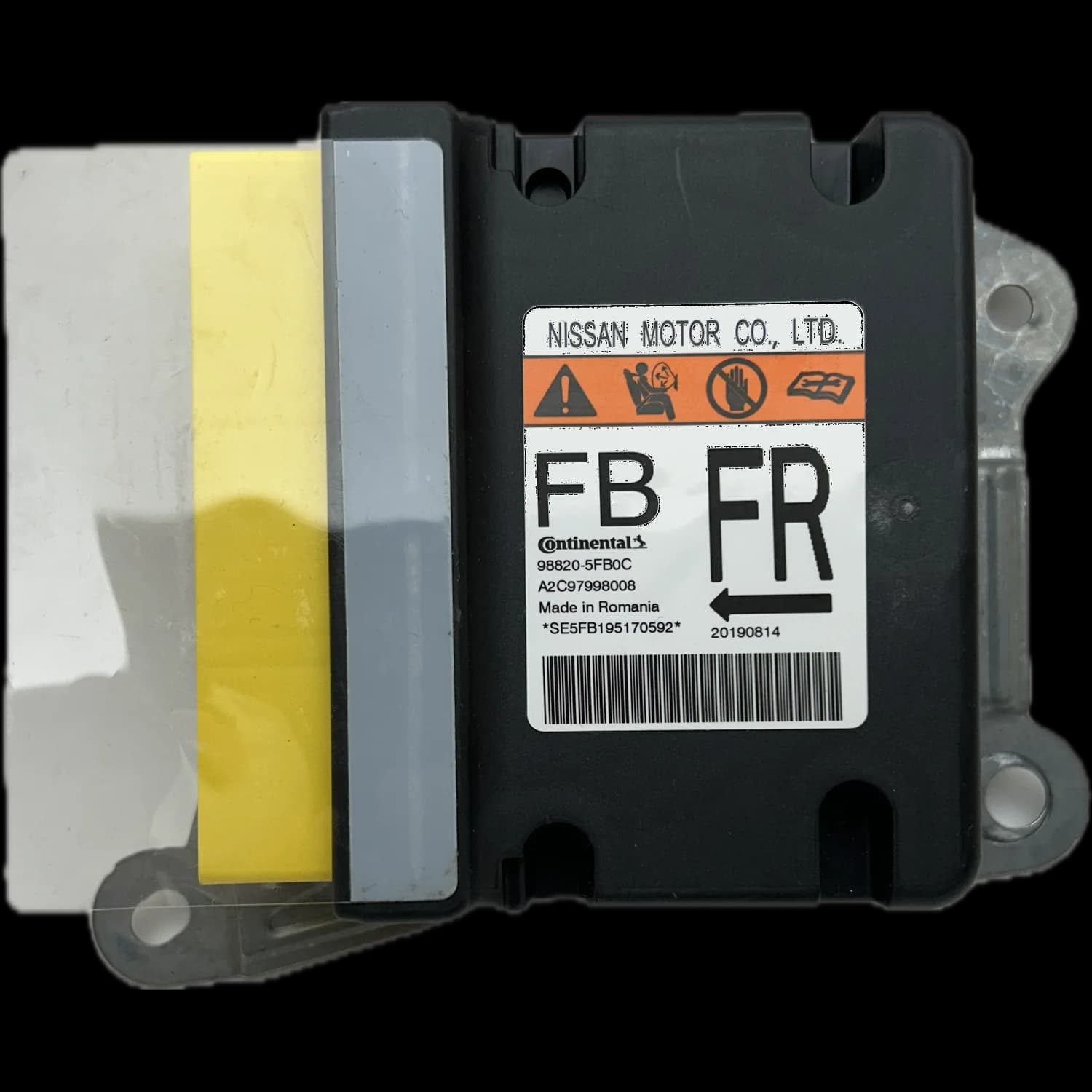 Calculateur airbag 98820-5FB0C, Étiquette