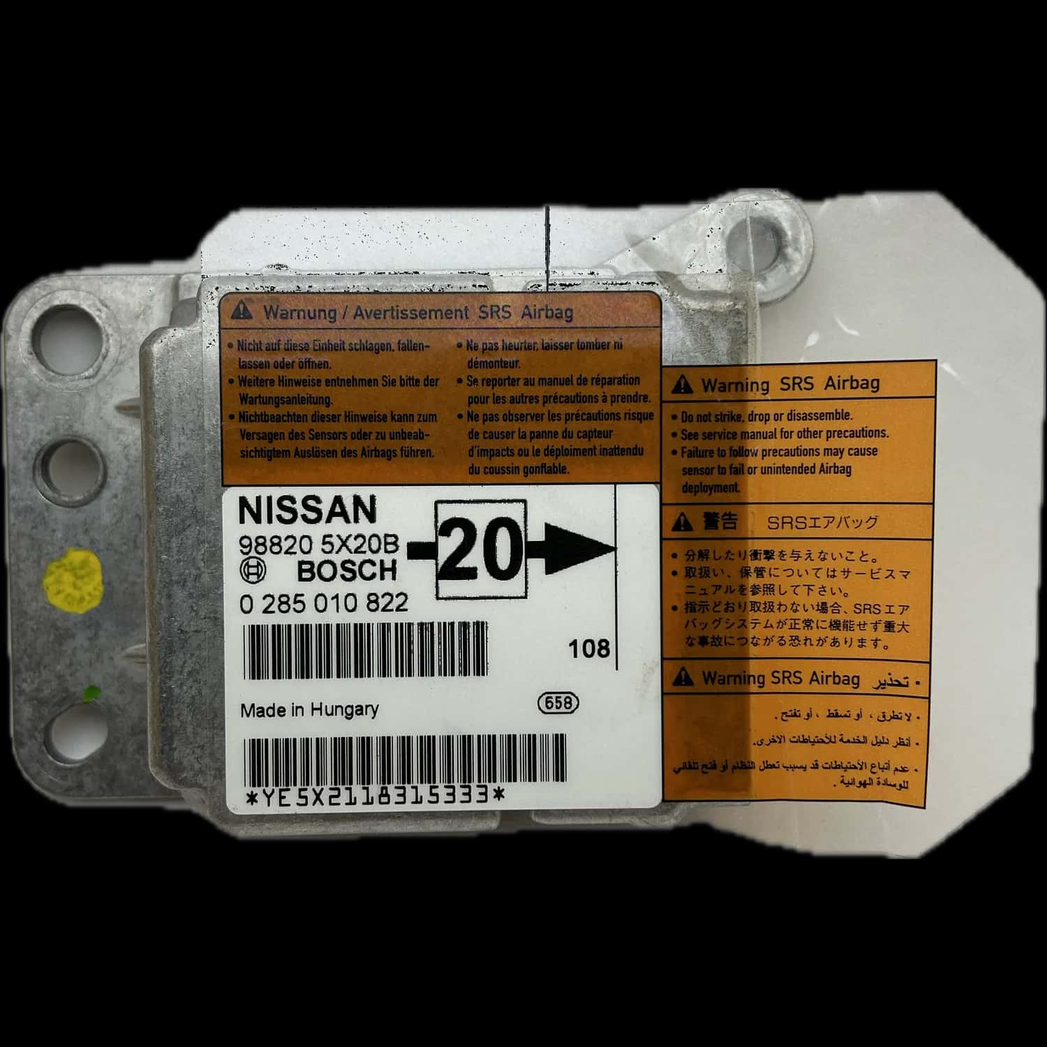 Nissan Navara D40 Airbag-Steuergerät Reparatur