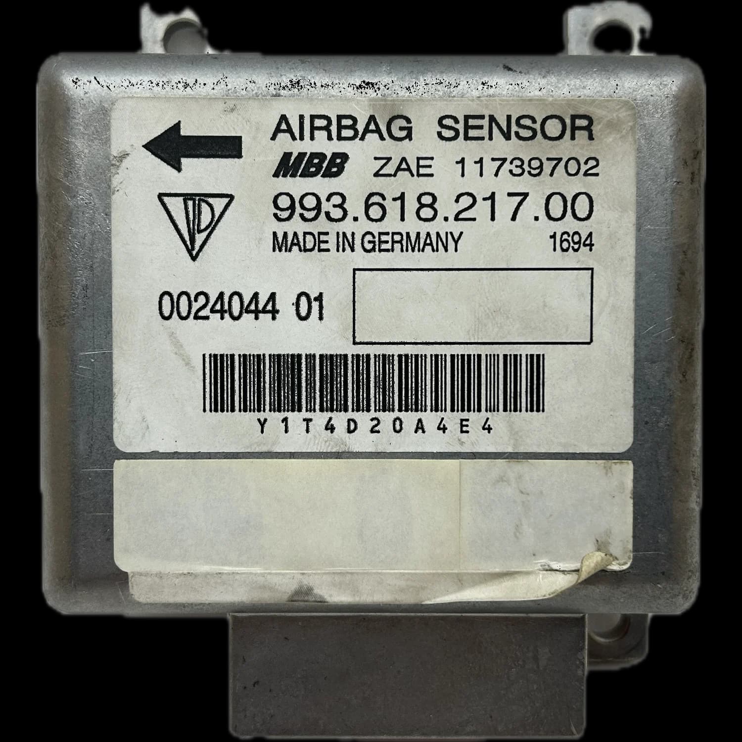 Airbag-Steuergerät 993.618.217.00, Etikett