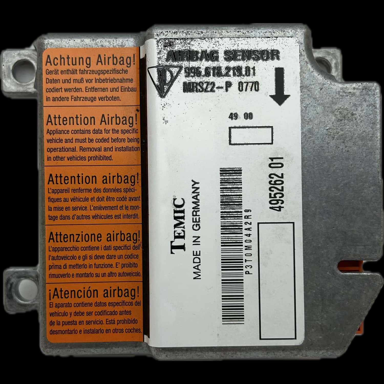 Réparation calculateur airbag Porsche Boxster 986
