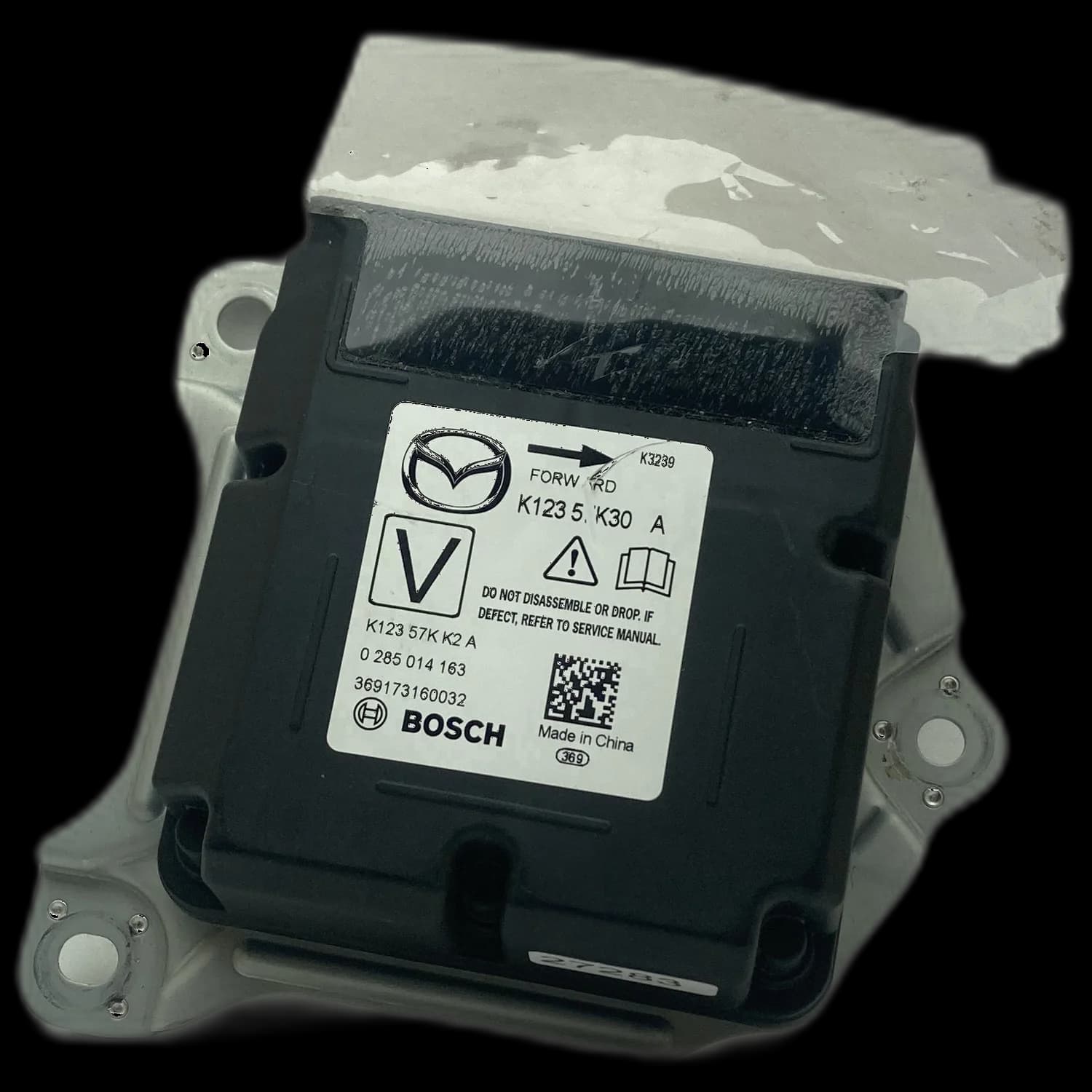 Airbag-Steuergerät K123 57K30 A, Etikett