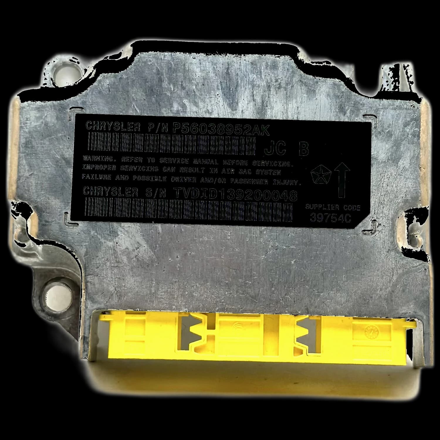 Airbag-Steuergerät P56038952AK, Etikett