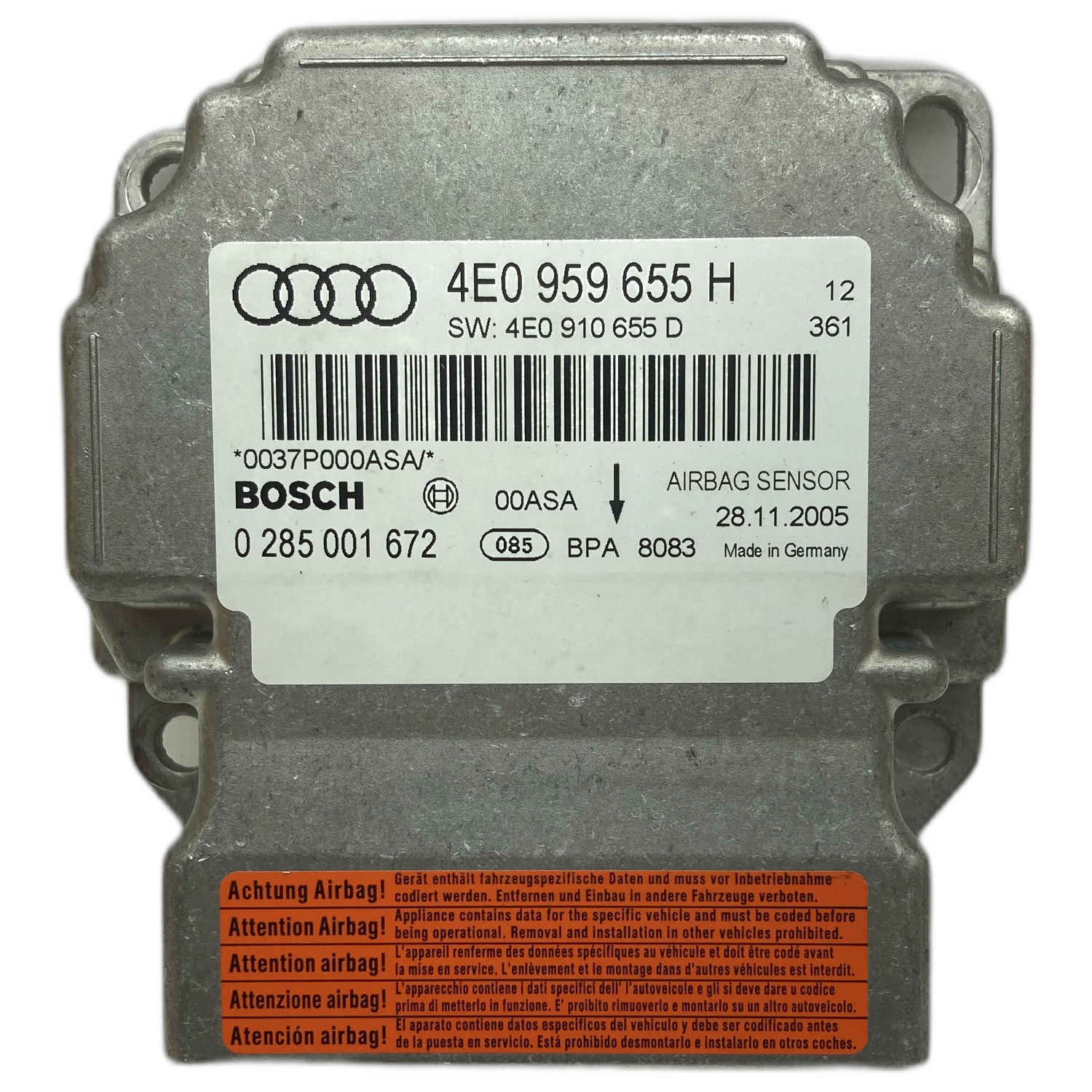 Audi S8 D3 Airbag-Steuergerät Reparatur