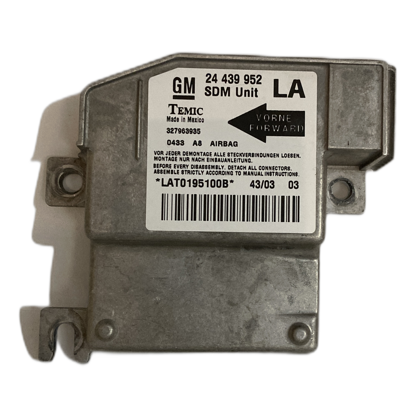 Opel Corsa C Airbag-Steuergerät Reparatur