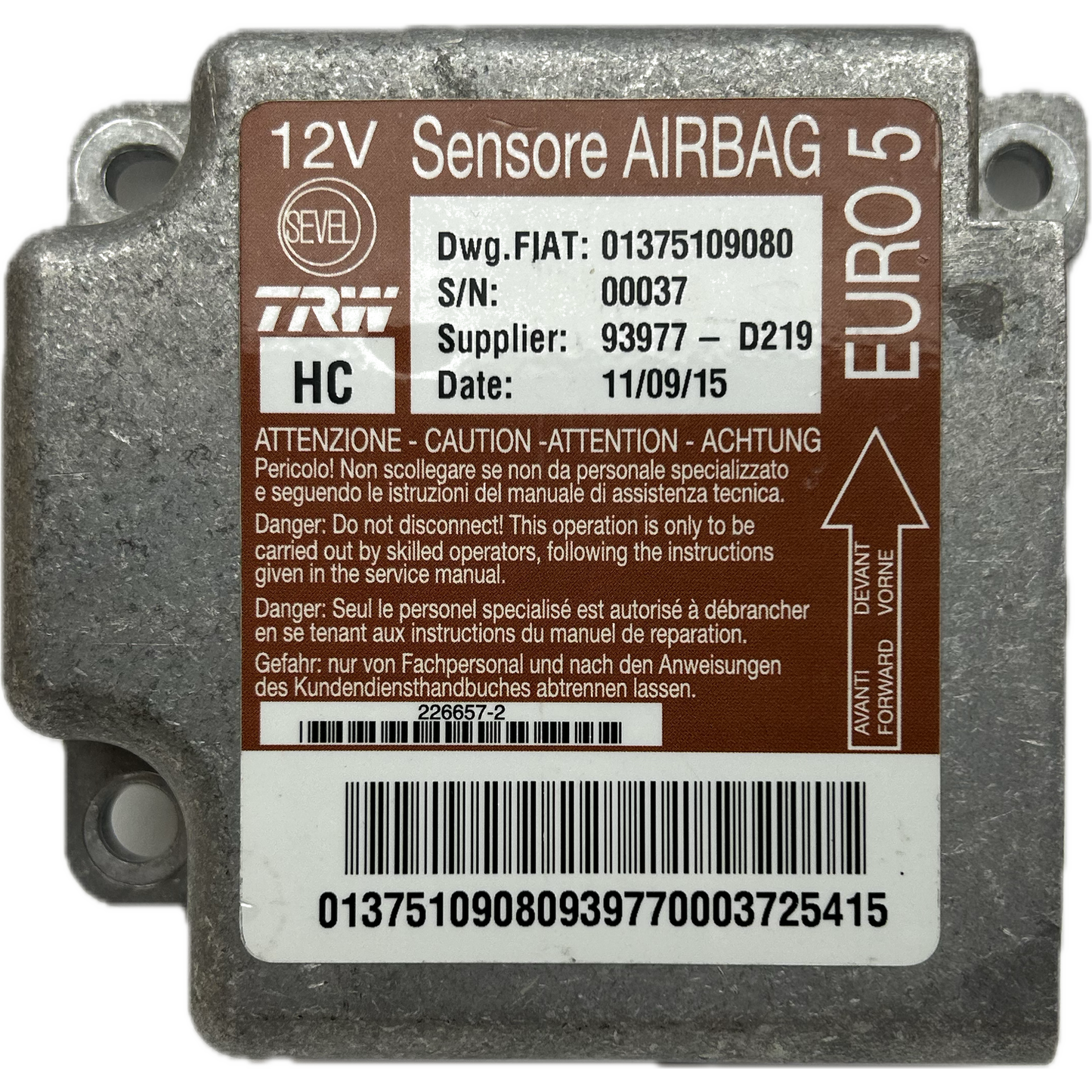 Fiat Ducato 250 Airbag-Steuergerät Reparatur