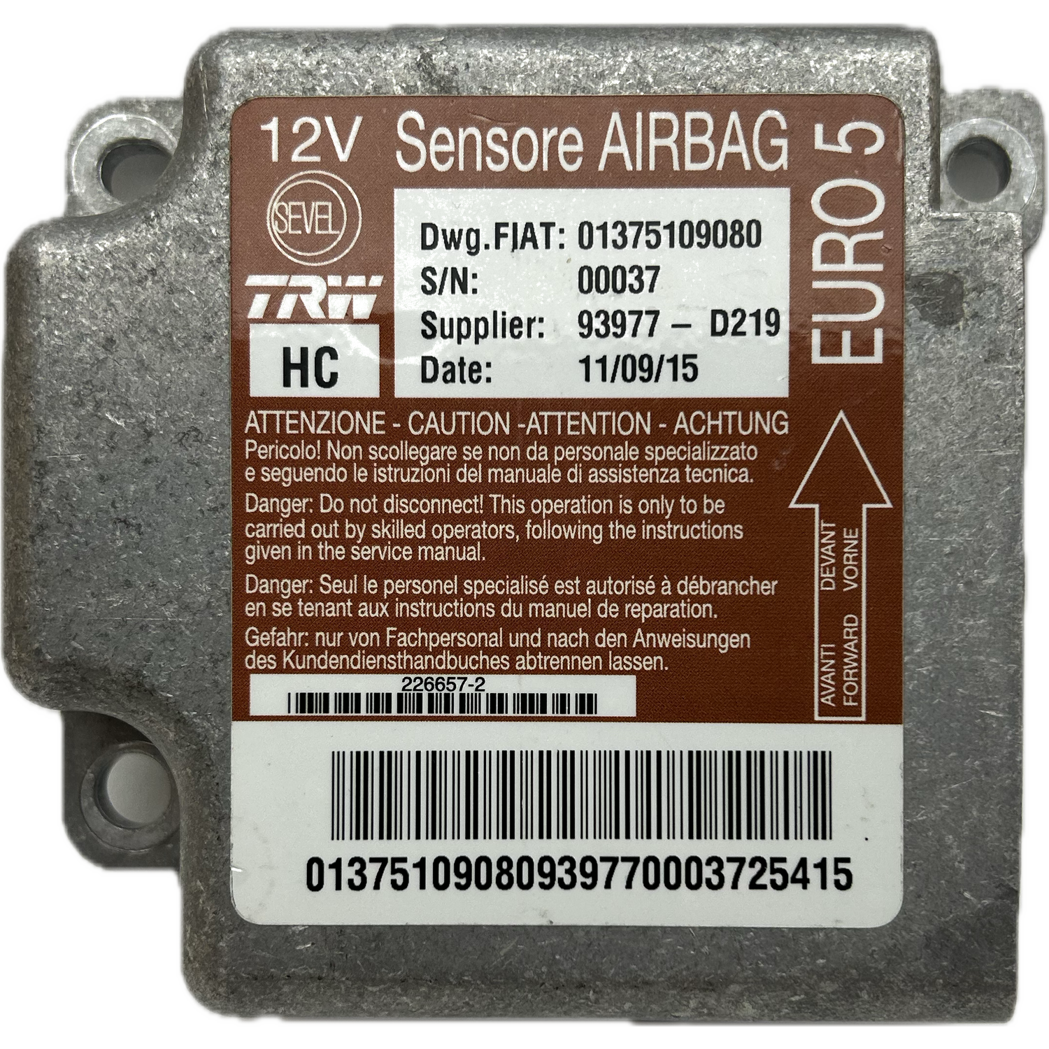 Fiat Ducato 250 Airbag-Steuergerät Reparatur