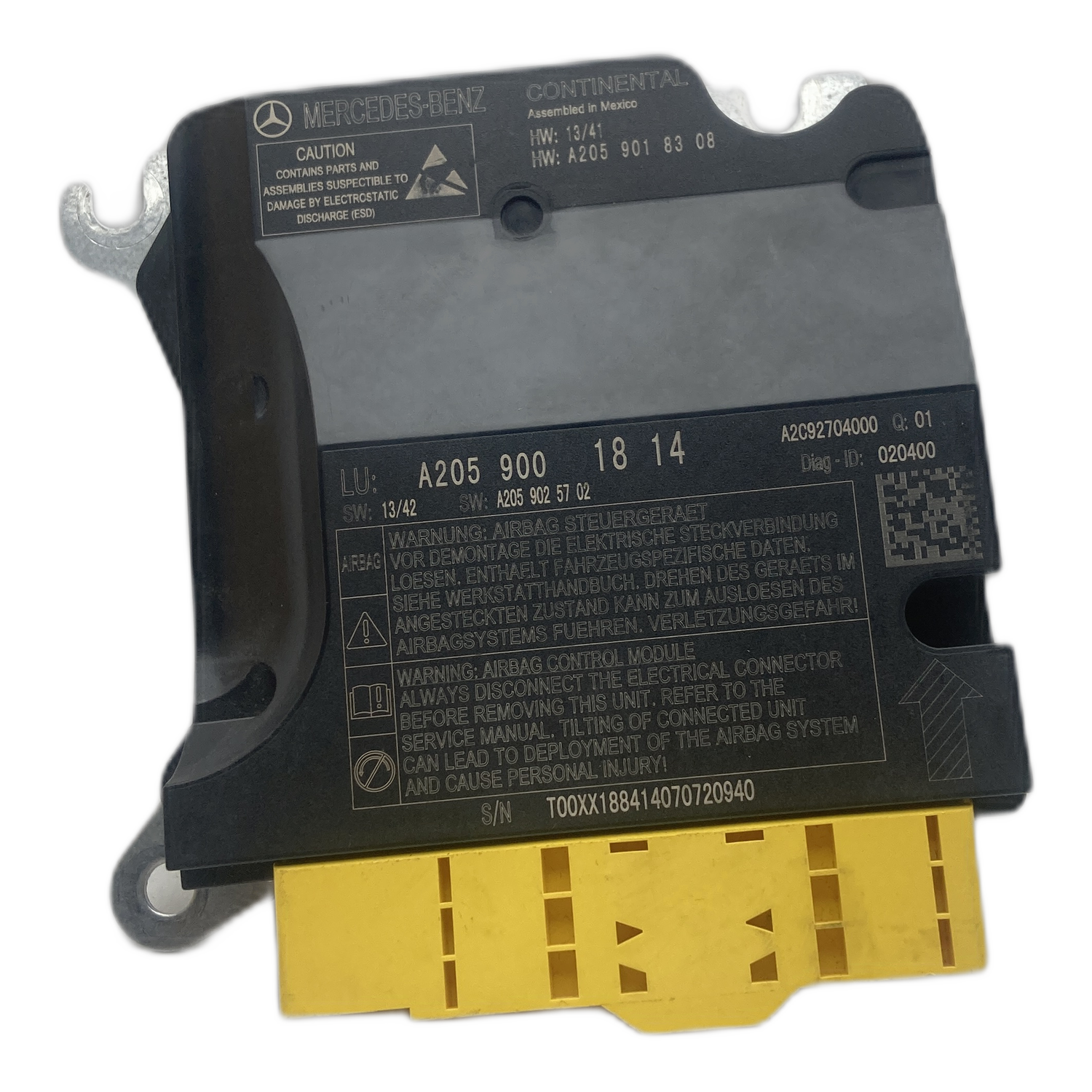 Mercedes-Benz C-Klasse W205 Airbag-Steuergerät Reparatur