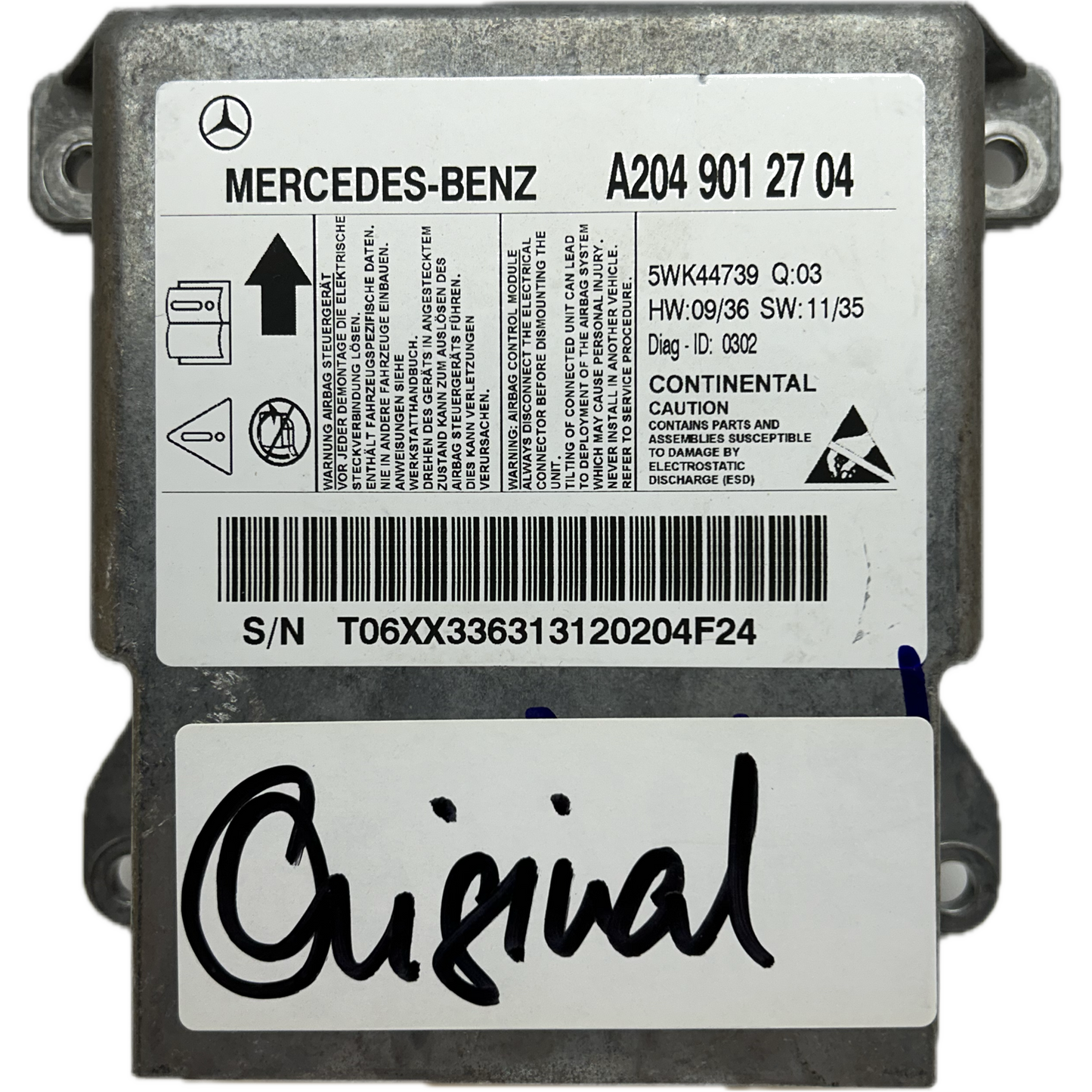 Mercedes-Benz C-Klasse W204 Airbag-Steuergerät Reparatur