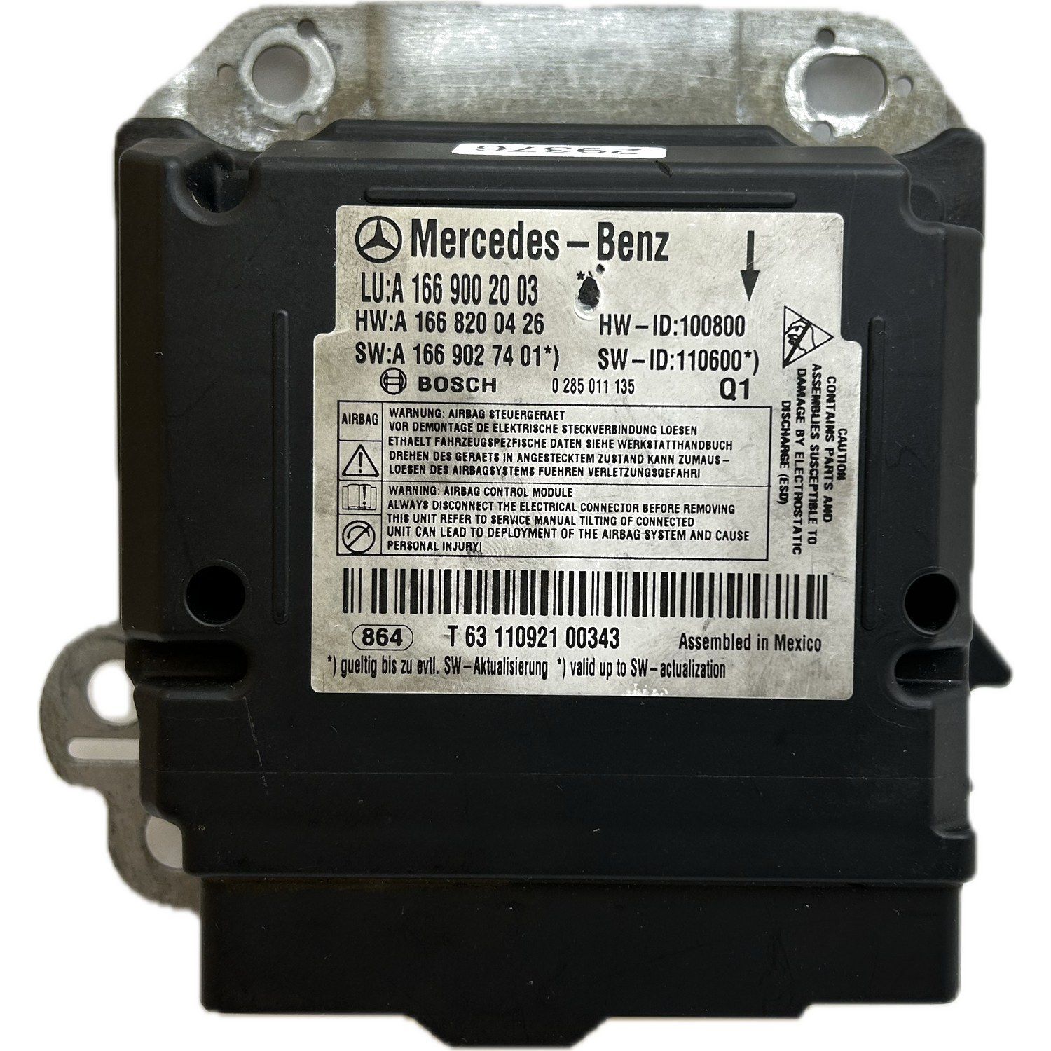 Mercedes-Benz GLE W166 Airbag-Steuergerät Reparatur